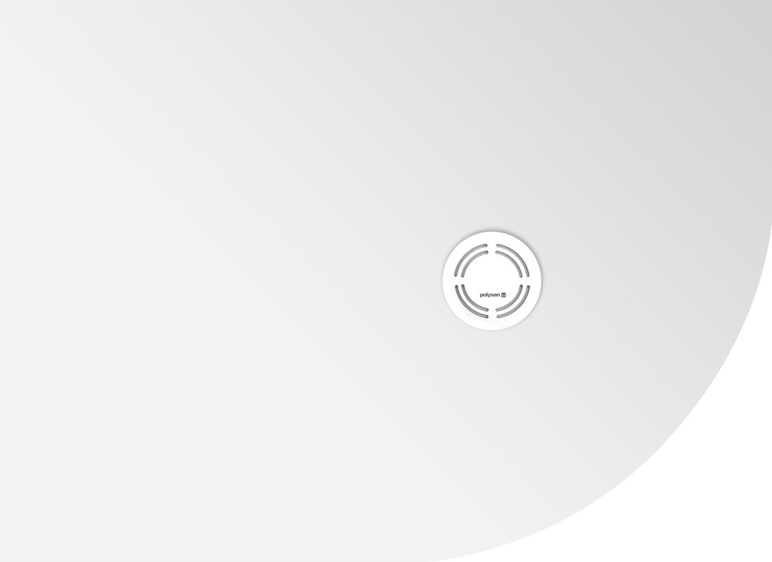 Polysan Flexia plato de ducha semicircular 110x80 cm blanco 91261