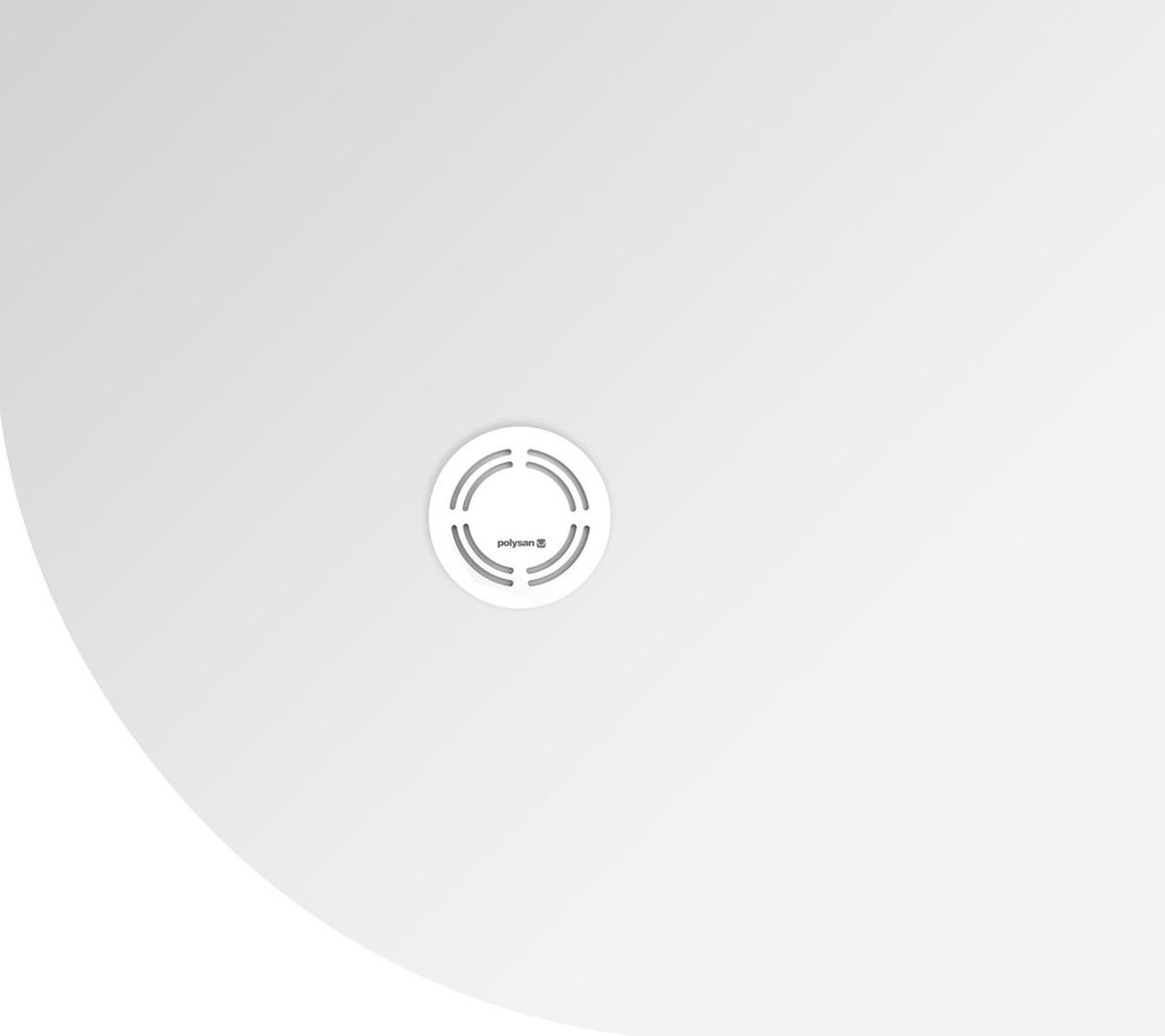 Polysan Flexia plato de ducha semicircular 90x80 cm blanco 91231