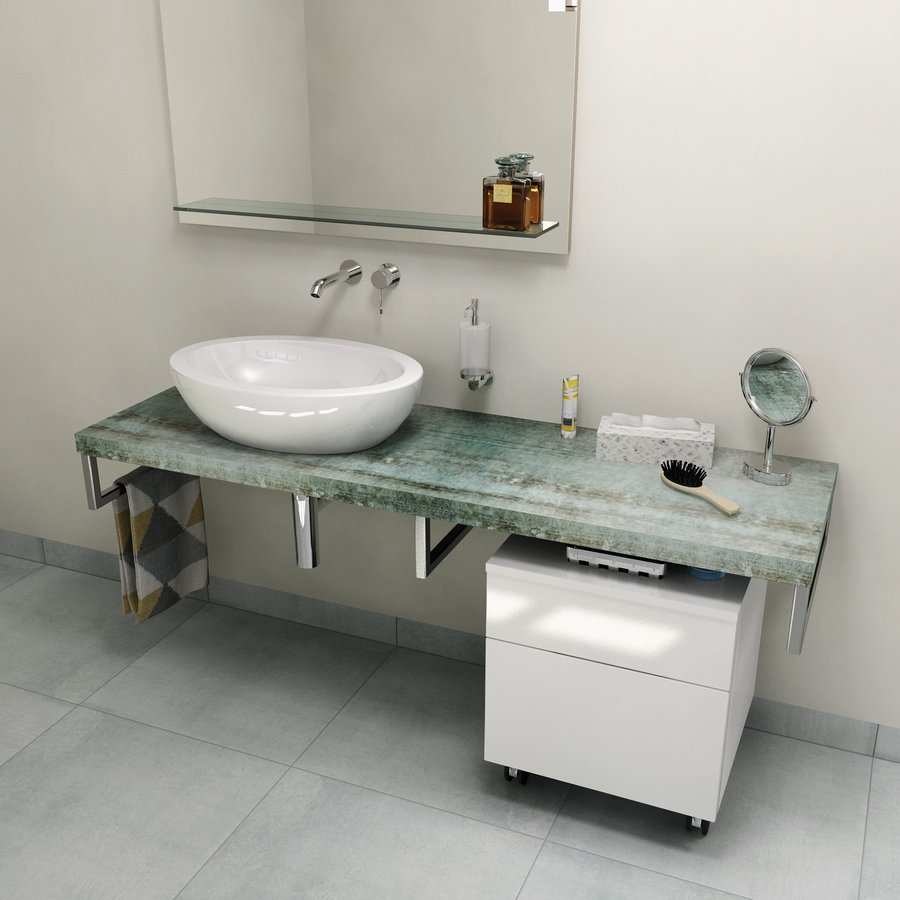 Sapho Avice encimera 130x49.5 cm grafito-azul AV136