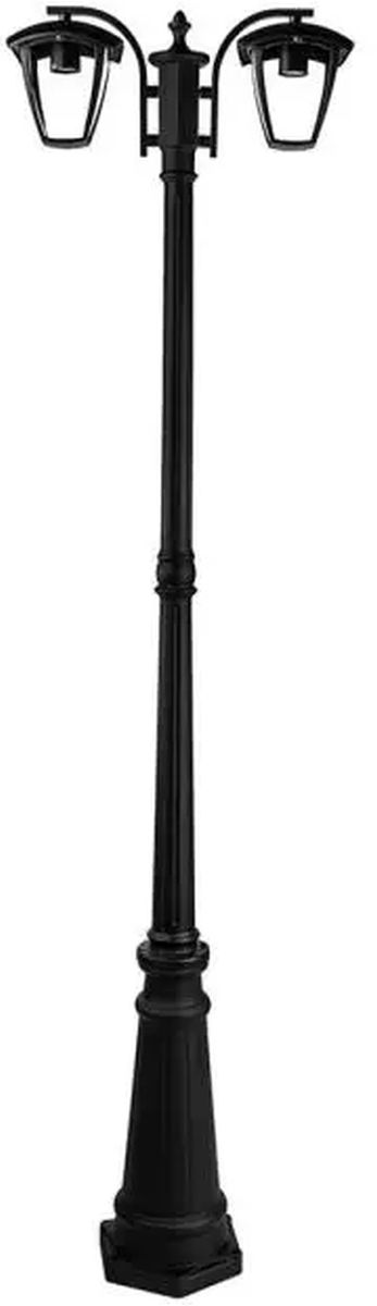 V-TAC lámpara de pie para exteriores 2x60 W negro 7062