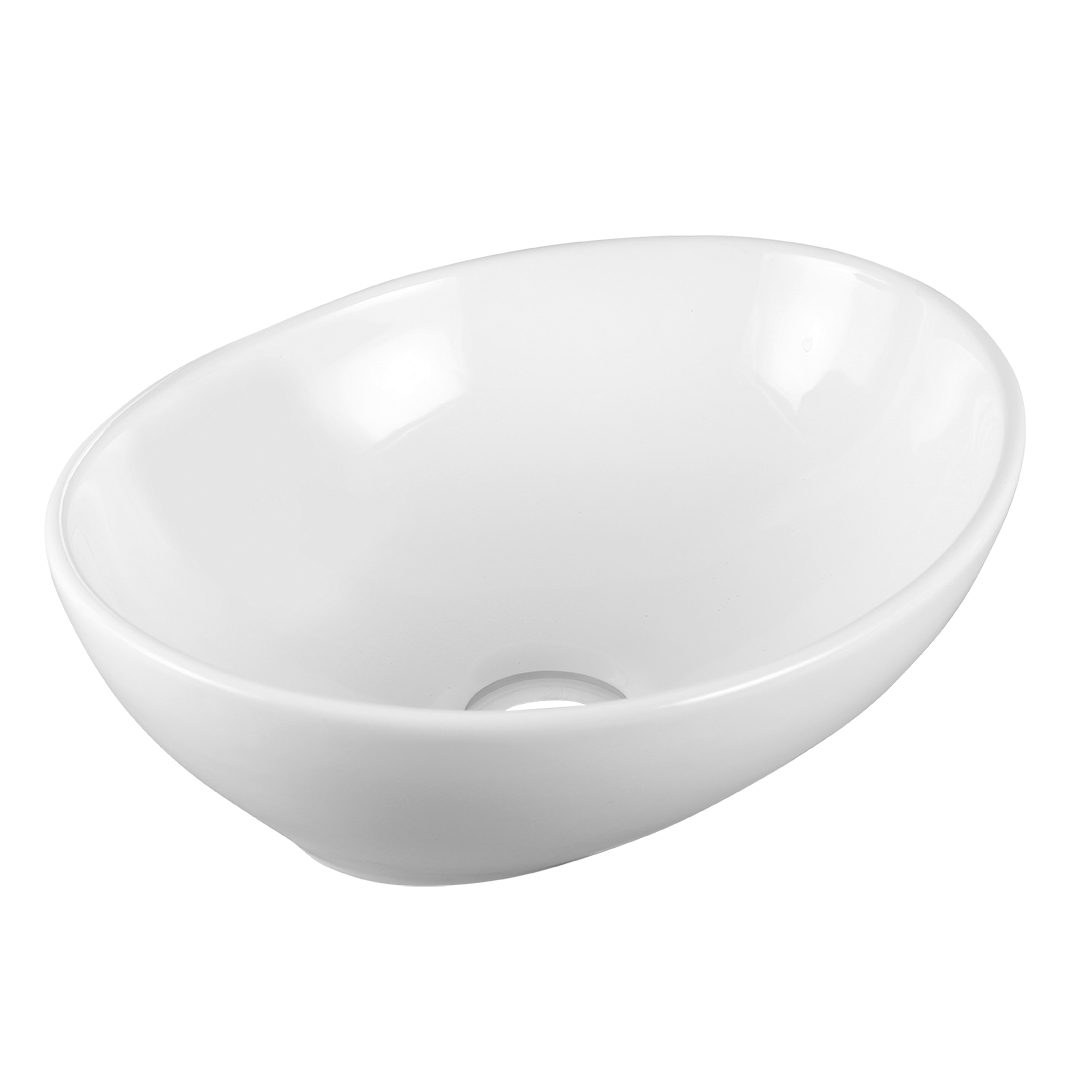 Laveo Desna lavabo 41x33 cm oval sobre encimera blanco VUD6241