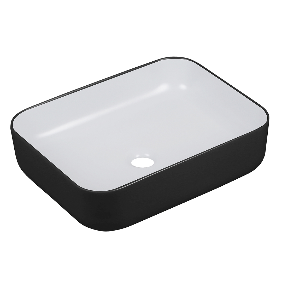 Laveo Mogami lavabo 50x40 cm oval sobre encimera blanco VUM7250