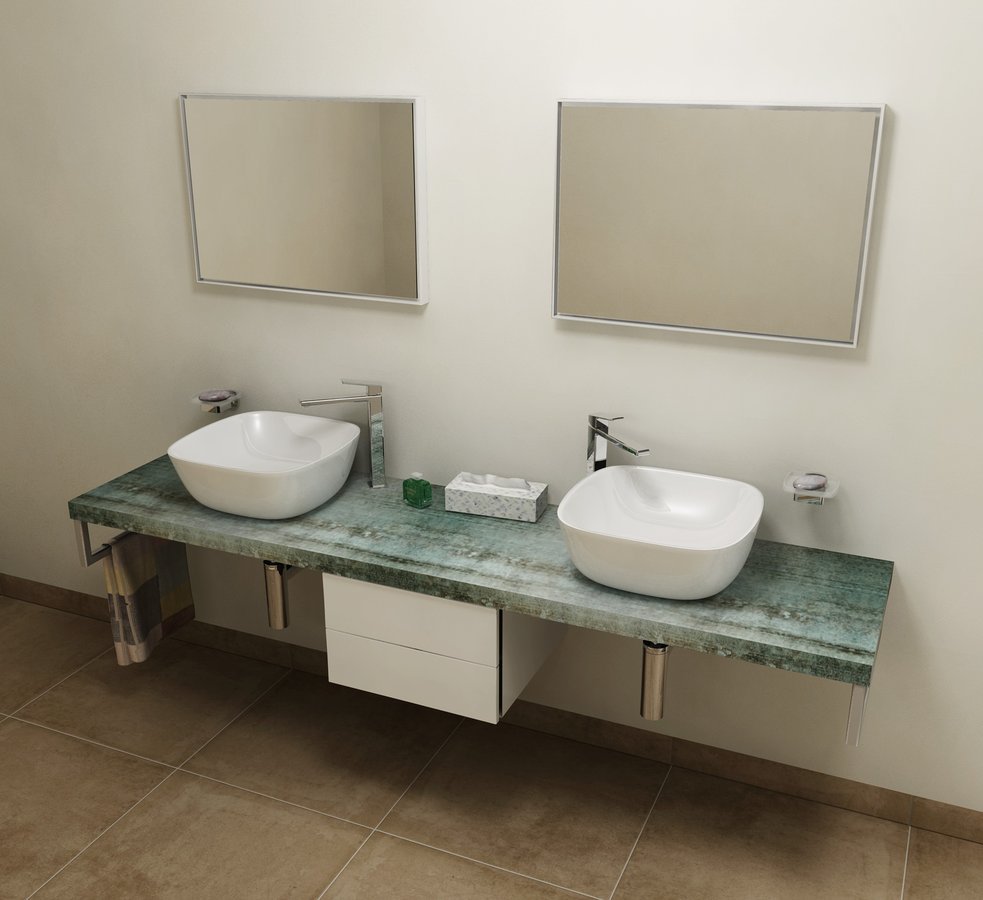 Sapho Avice encimera 170x49.5 cm grafito-azul AV176