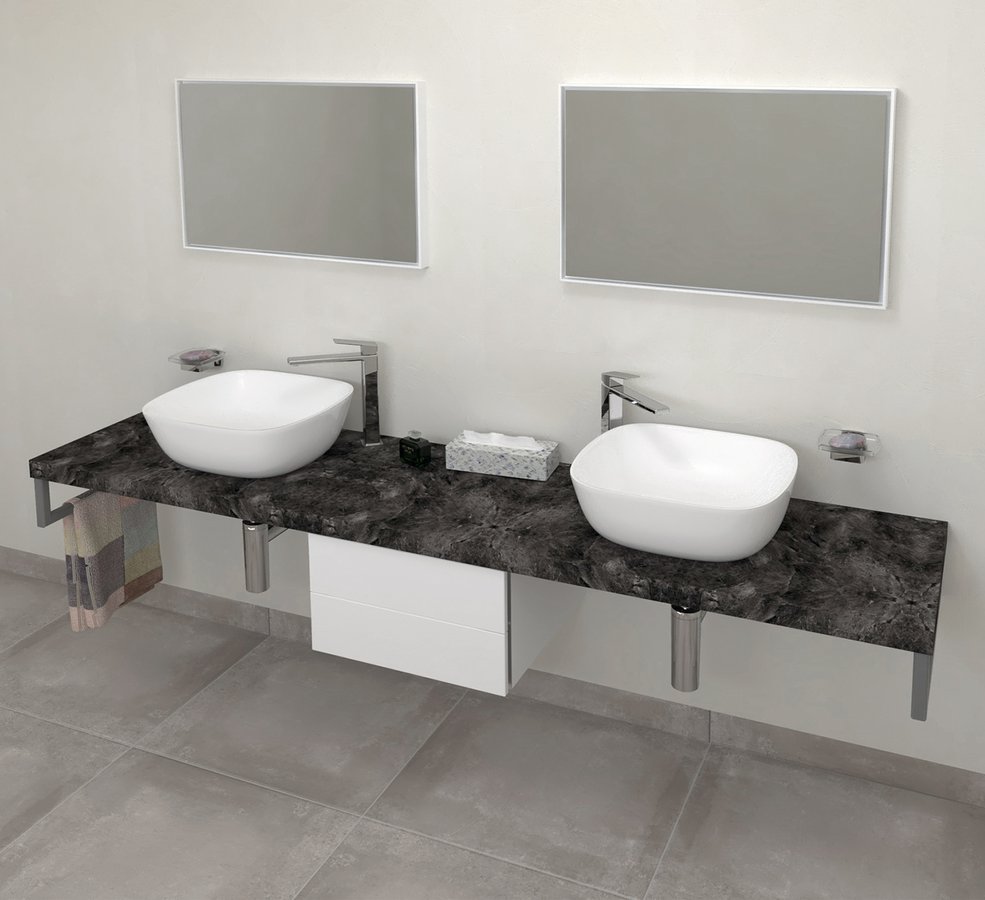 Sapho Avice encimera 190x49.5 cm grafito AV199