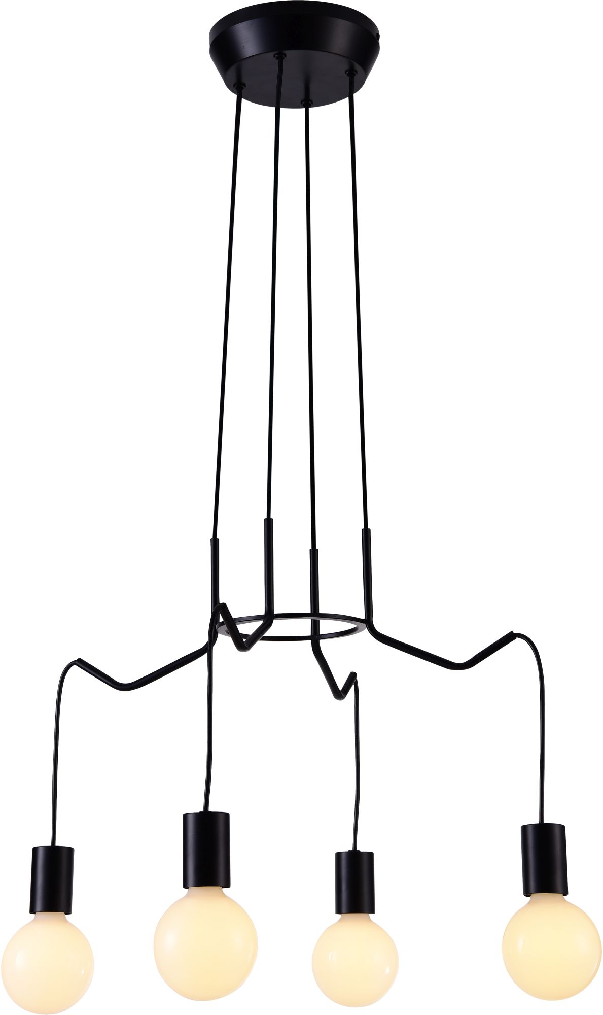 Candellux Basso lámpara colgante 4x40 W negro 34-71019