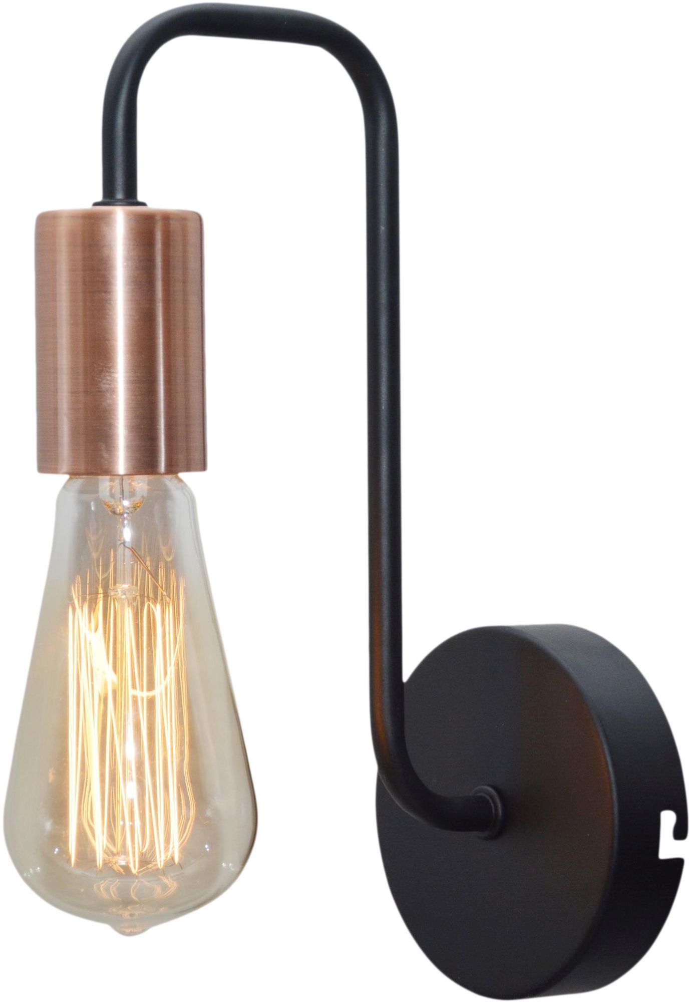 Candellux Herpe lámpara de pared 1x60 W negro-cobre 21-66855