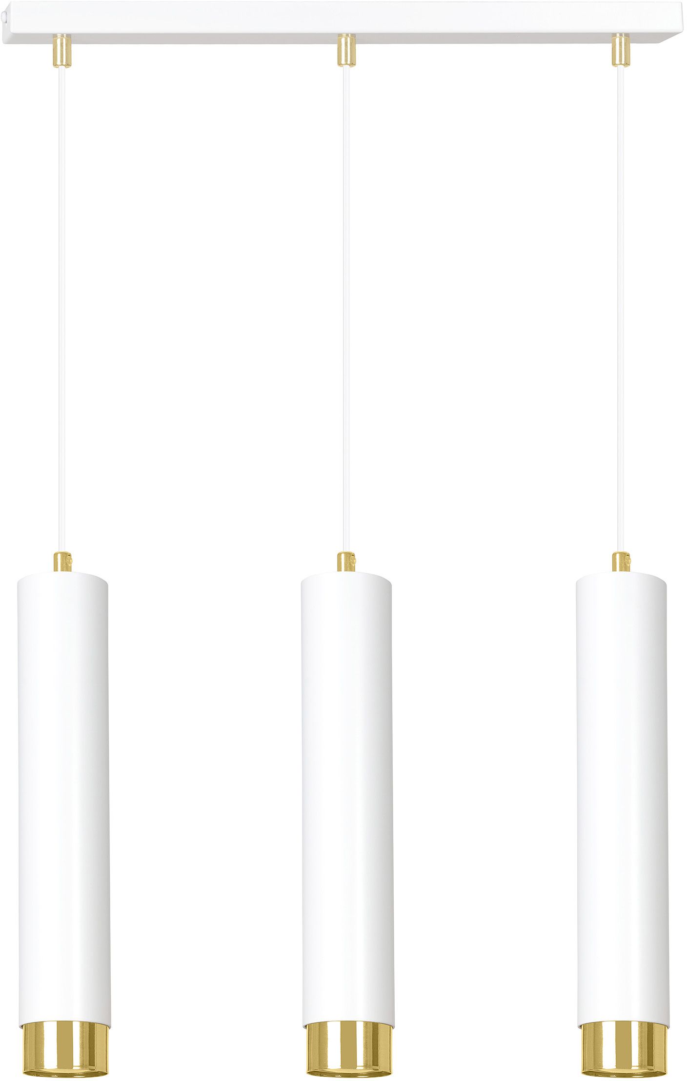 Emibig Kibo lámpara colgante 3x8 W blanco-oro 642/3