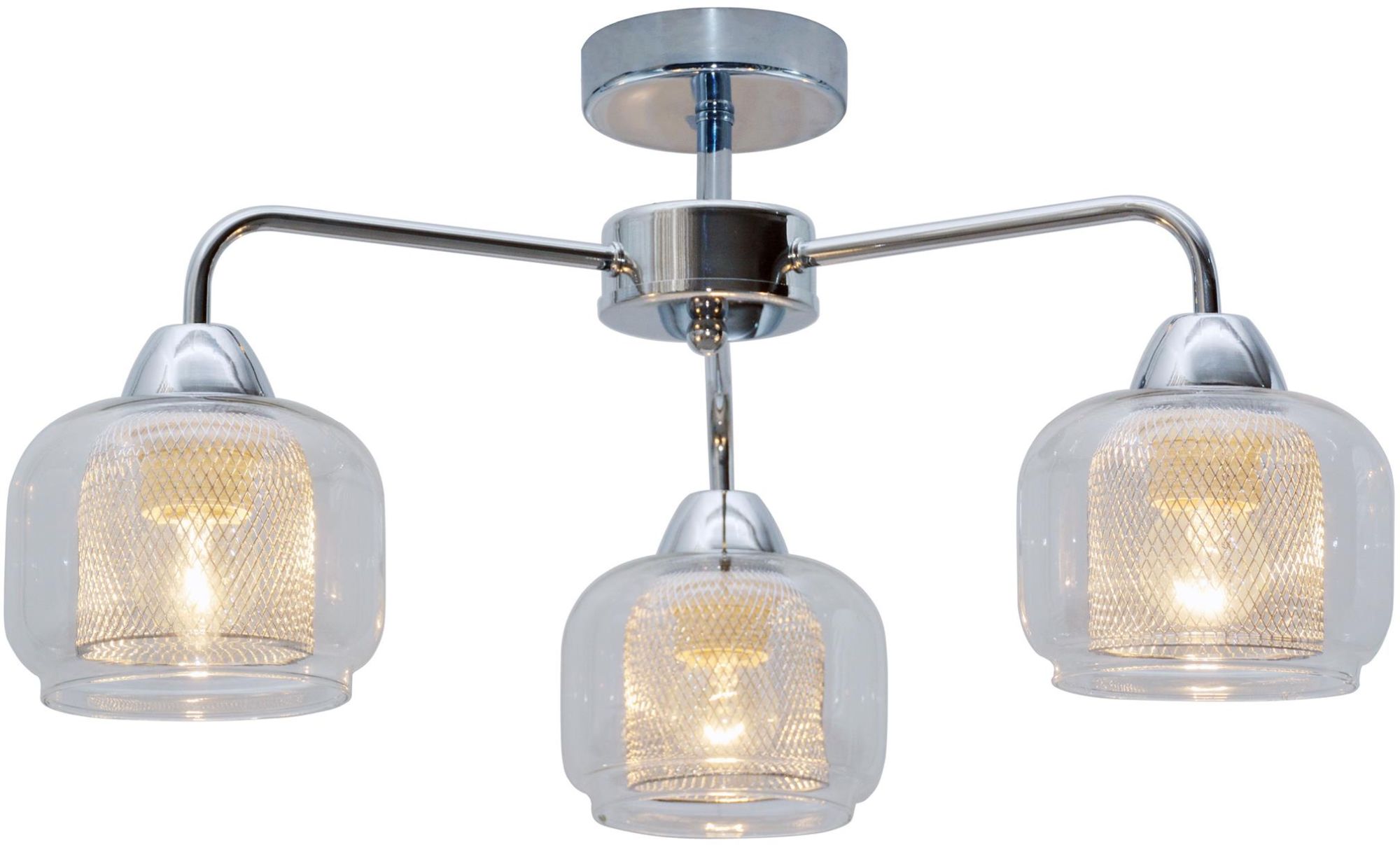 Candellux Ray lámpara de techo 3x40 W cromo-transparente 33-67081