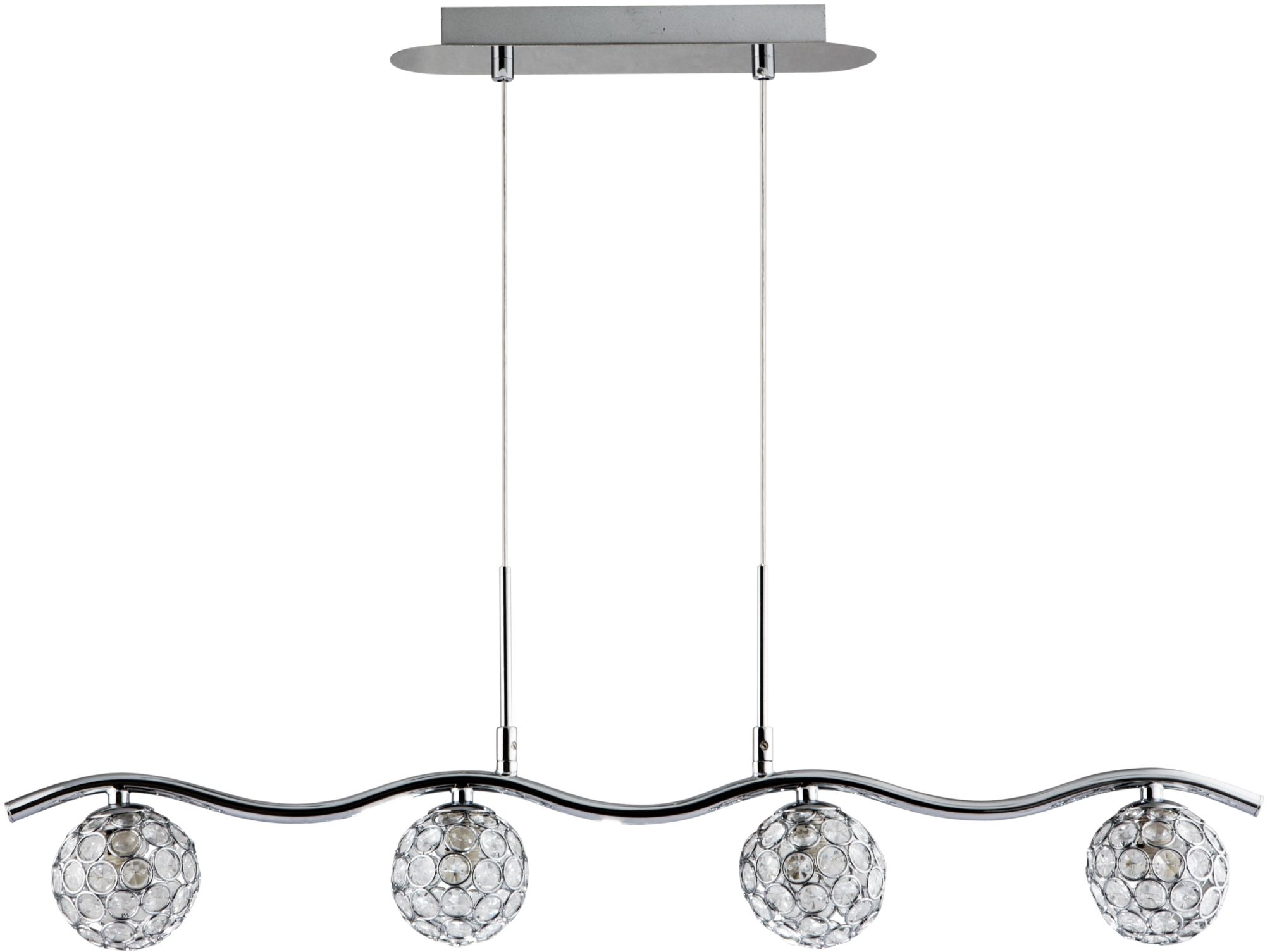 Candellux Starlet lámpara colgante 4x40 W cromo-transparente 34-85750