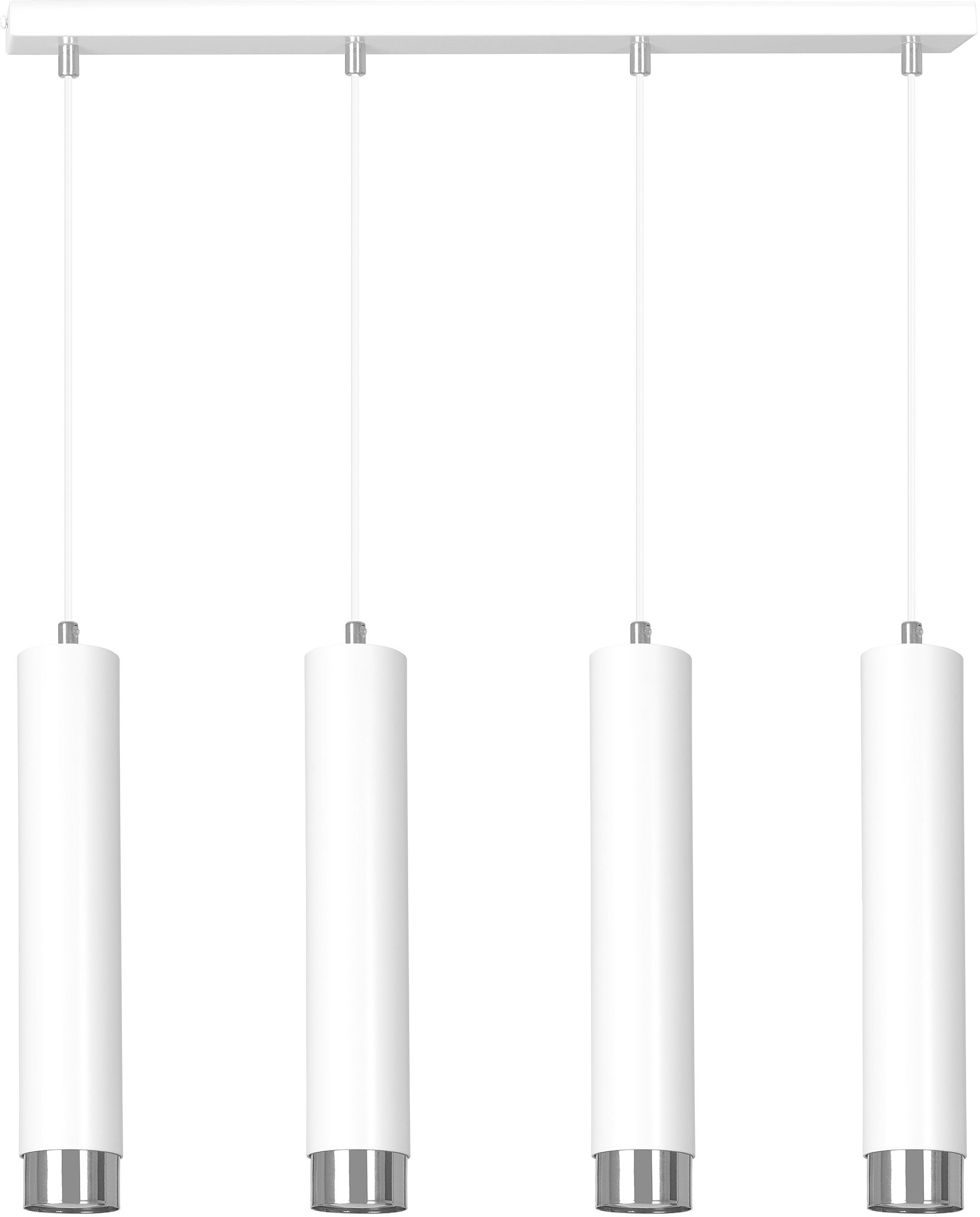 Emibig Kibo lámpara colgante 4x8 W blanco-cromo 641/4