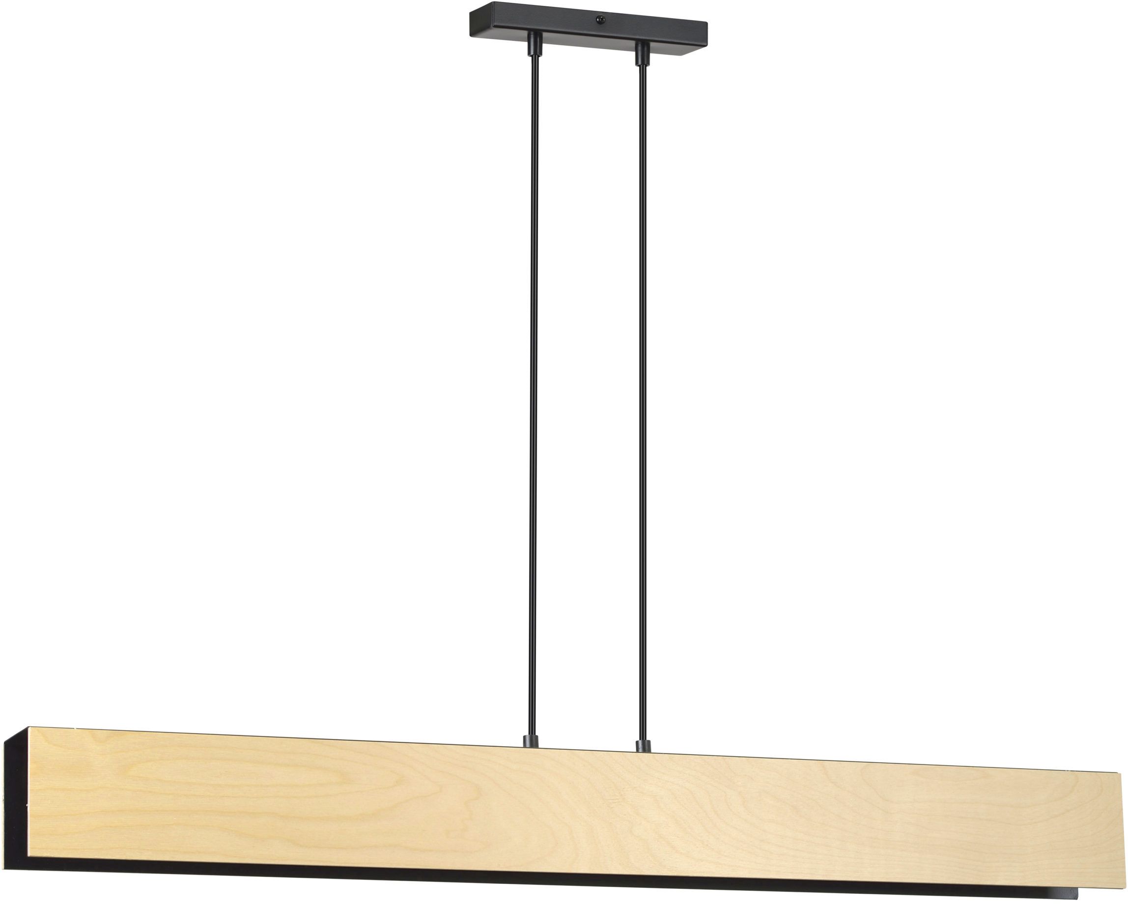 Emibig Carlo lámpara colgante 4x15 W negro-madera 610/4
