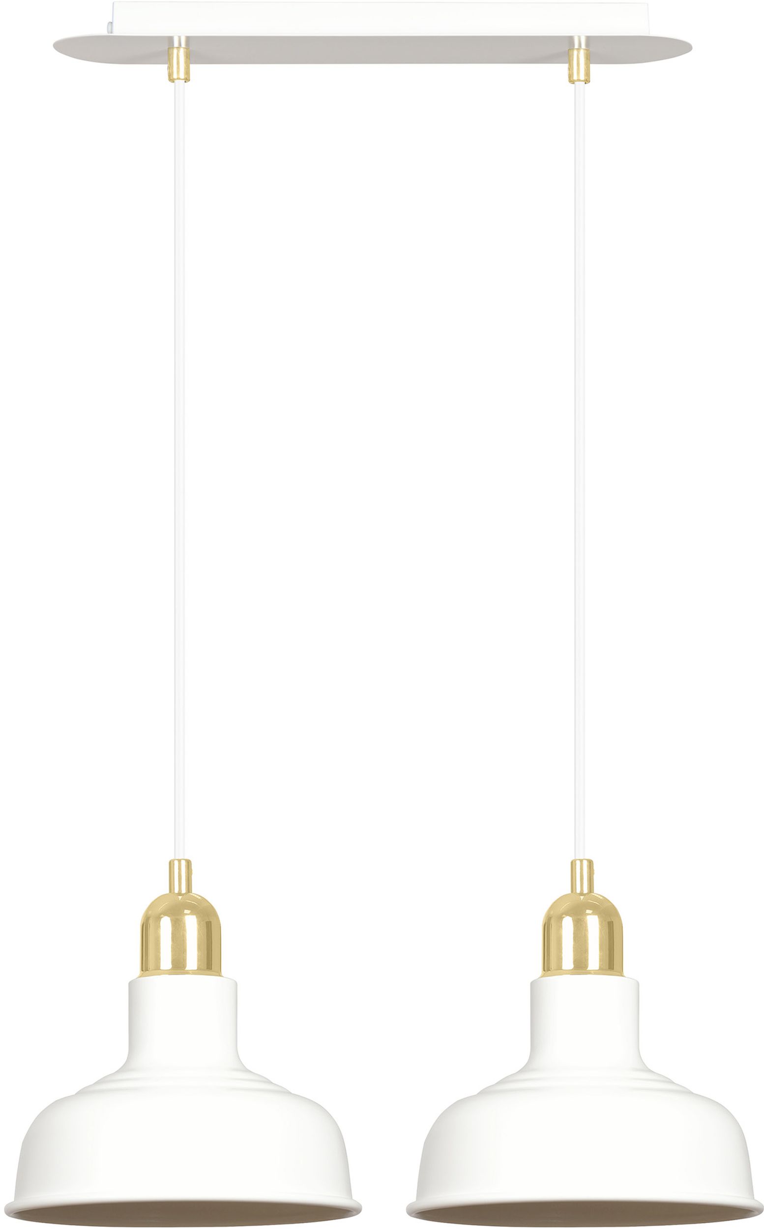 Emibig Ibor lámpara colgante 2x15 W blanco-oro 1043/2