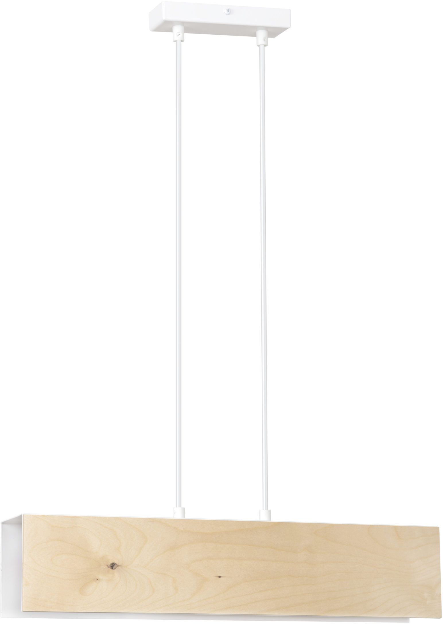 Emibig Carlo lámpara colgante 2x15 W blanco-madera 611/2
