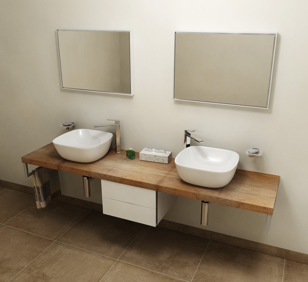 Sapho Avice encimera 230x49.5 cm grafito-madera AV238