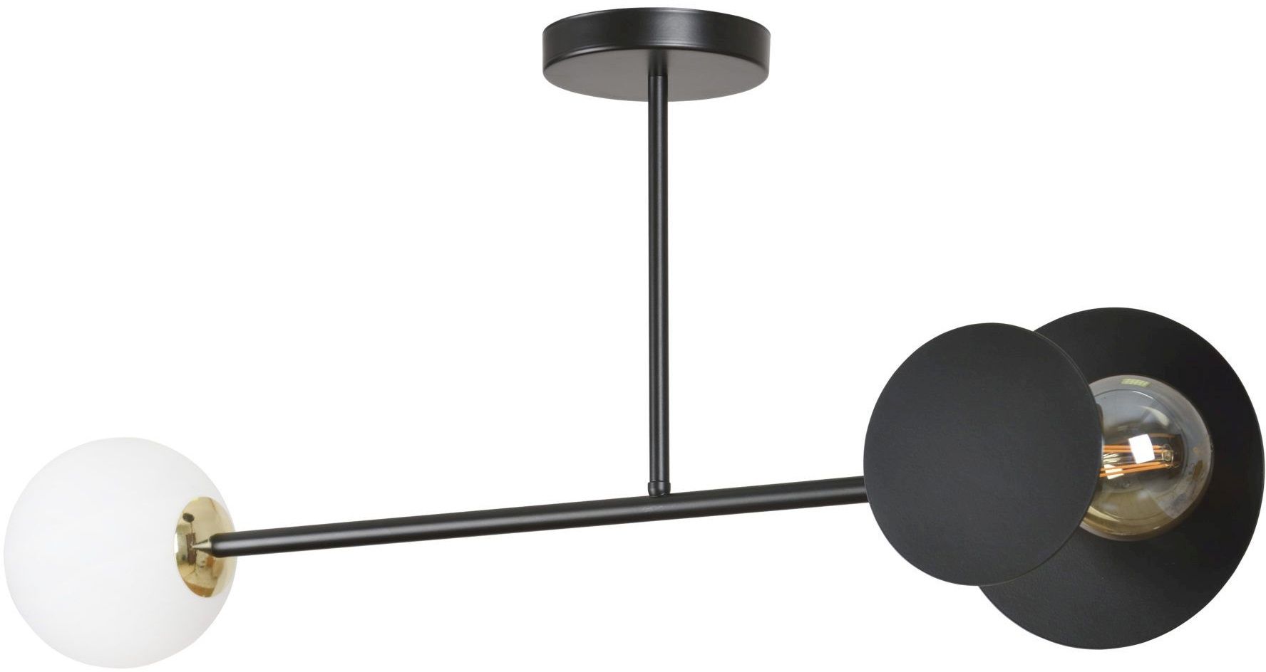 Emibig Minerva lámpara de techo 2x15 W blanco-negro-oro 612/2