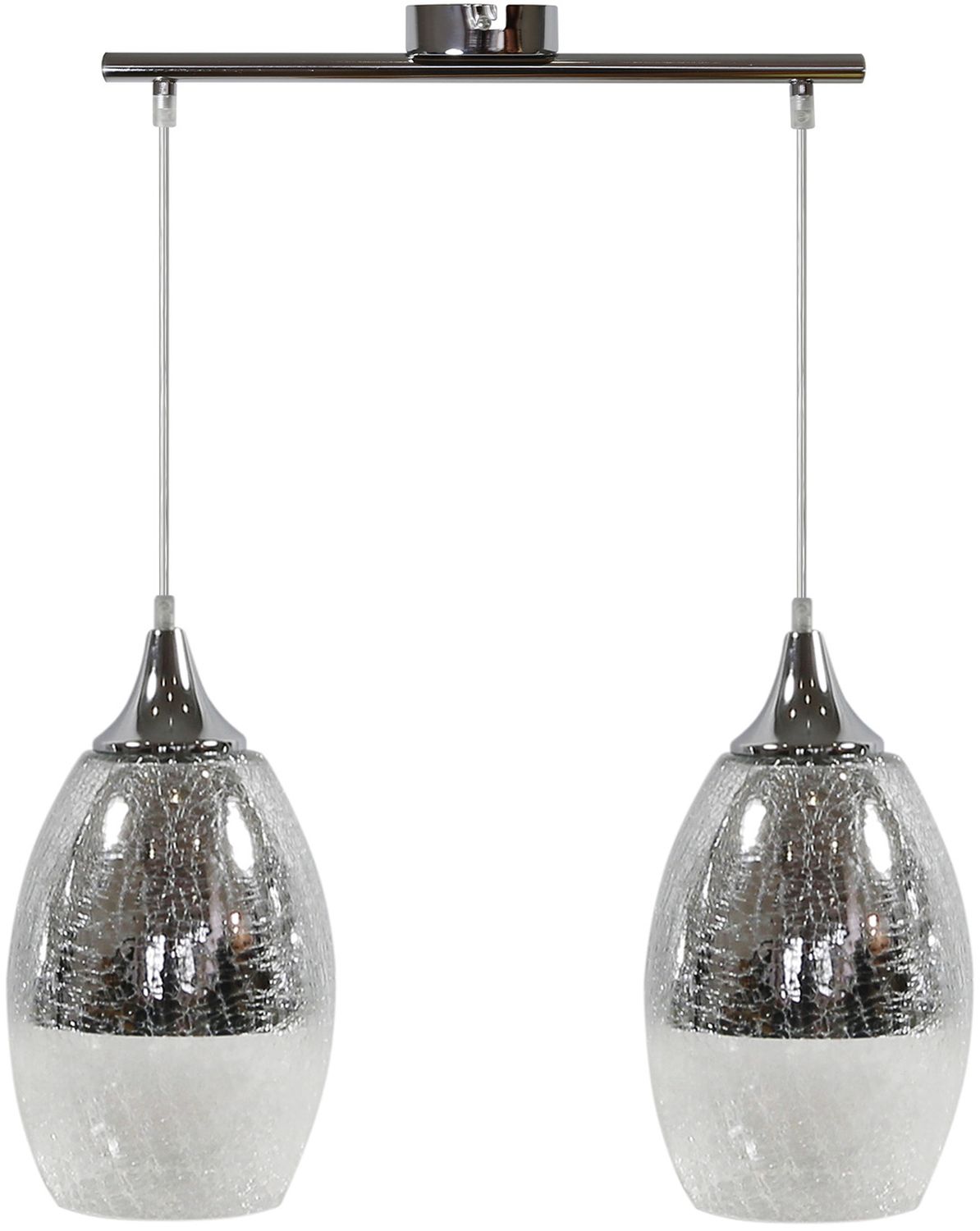 Candellux Celia lámpara colgante 2x60 W plata 32-51578
