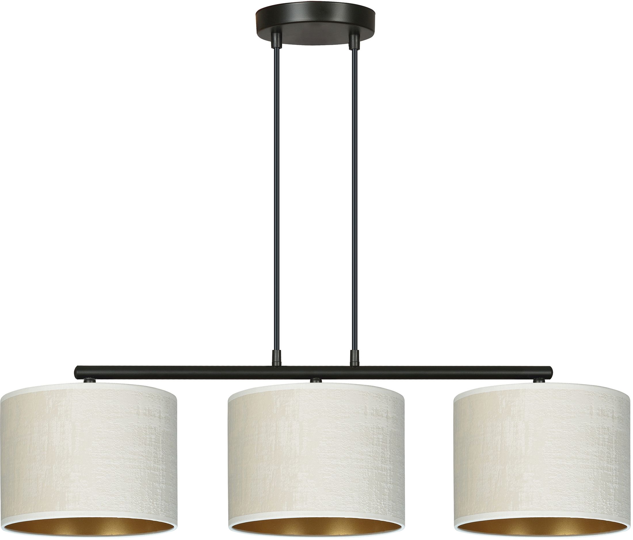 Emibig Hilde lámpara colgante 3x15 W blanco-negro-oro 1052/3