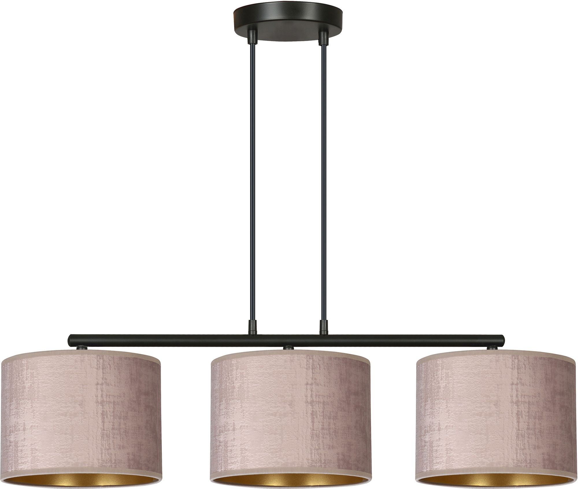 Emibig Hilde lámpara colgante 3x15 W negro-rosa-oro 1053/3