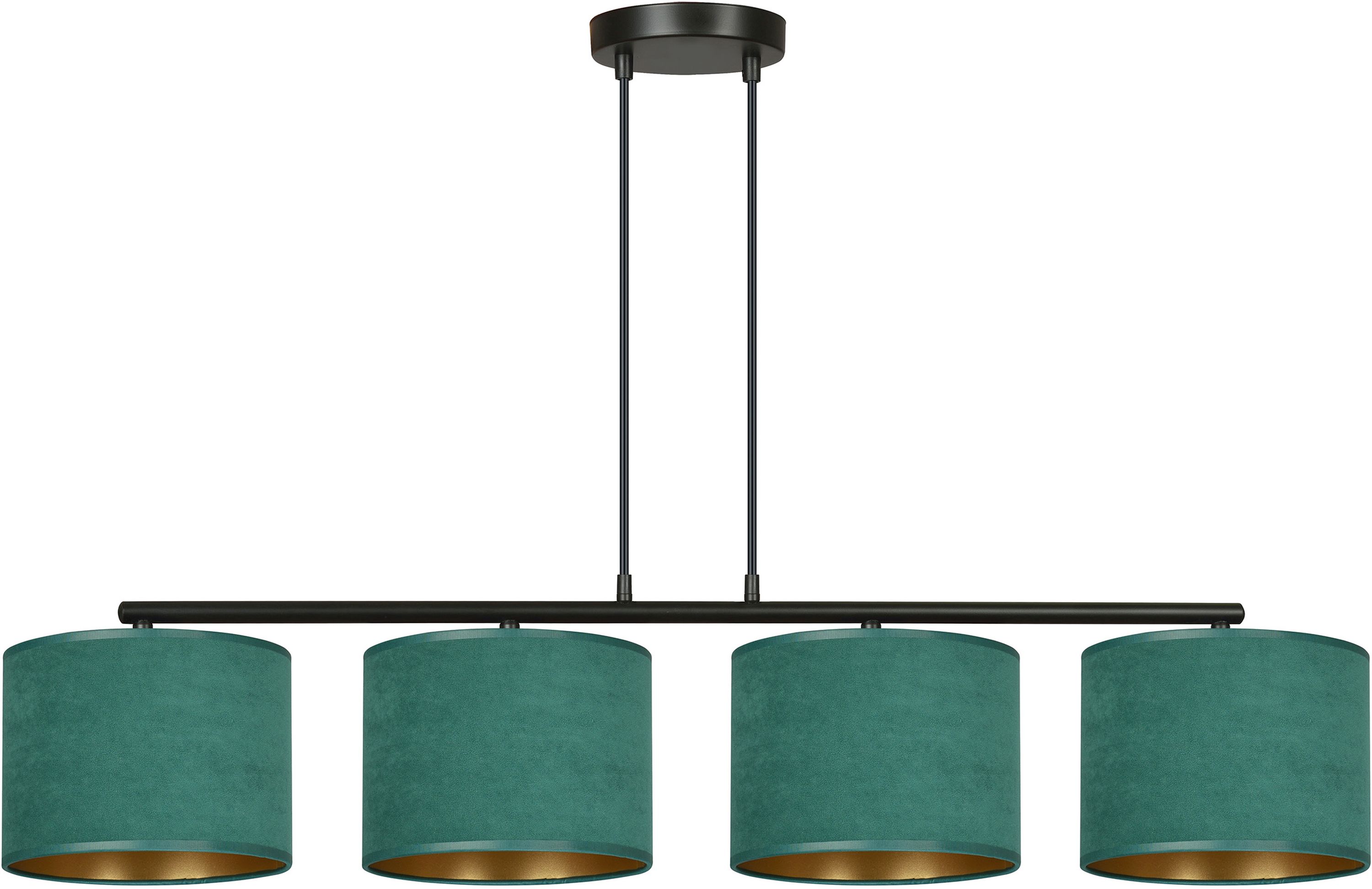 Emibig Hilde lámpara colgante 4x15 W negro-verde-oro 1051/4