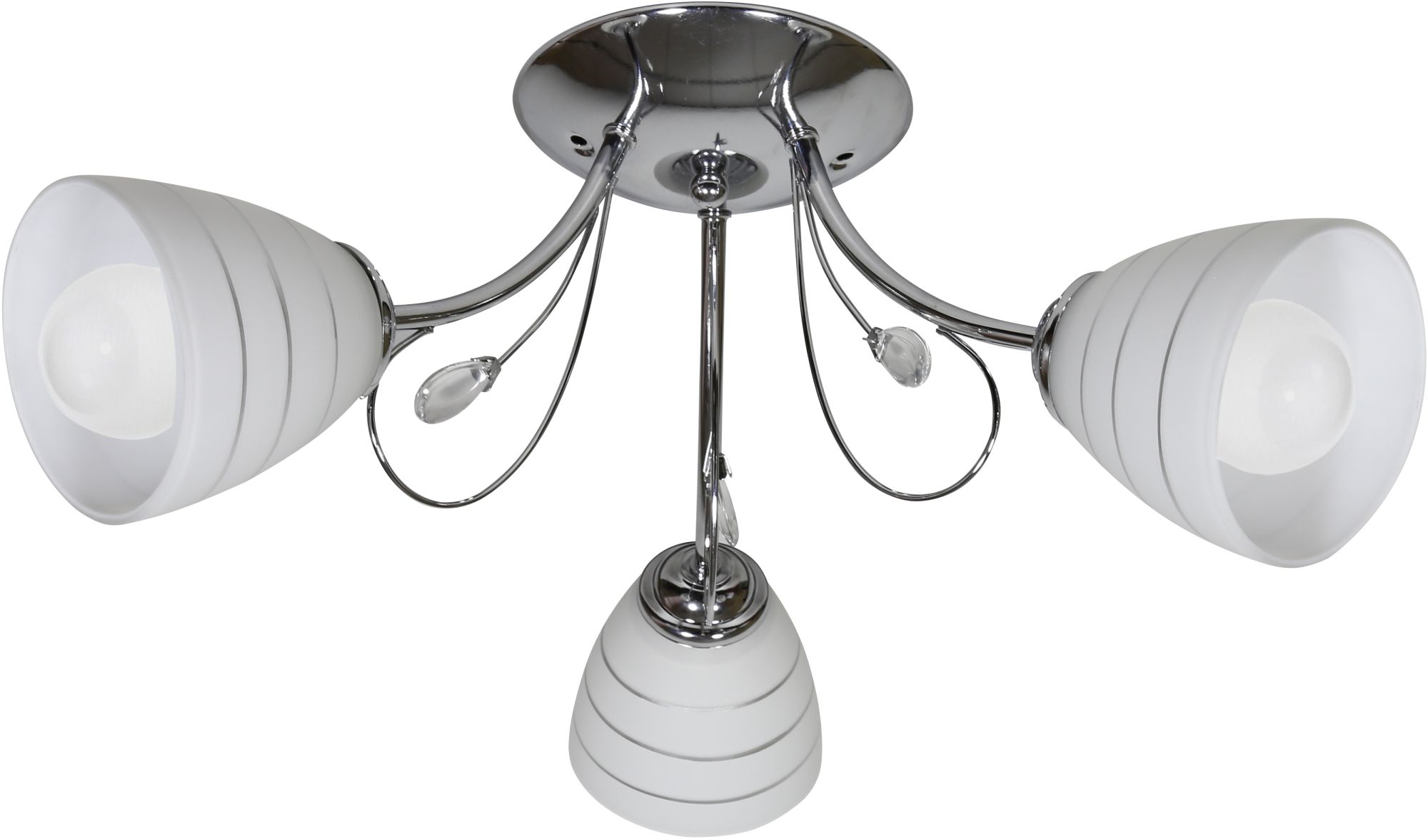 Candellux Simpli lámpara de techo 3x40 W blanco-cromo 33-63847