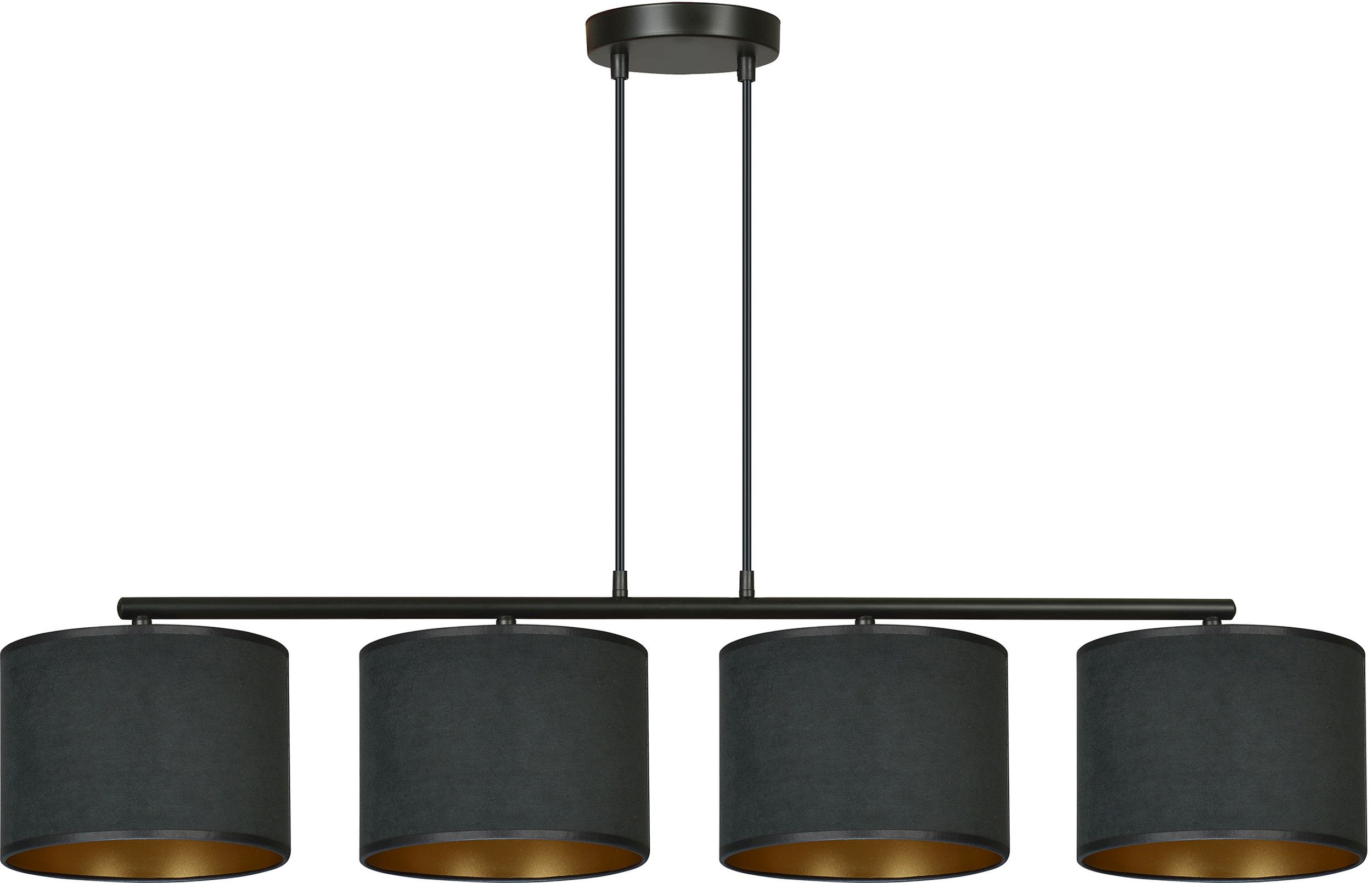 Emibig Hilde lámpara colgante 4x15 W negro-oro 1054/4