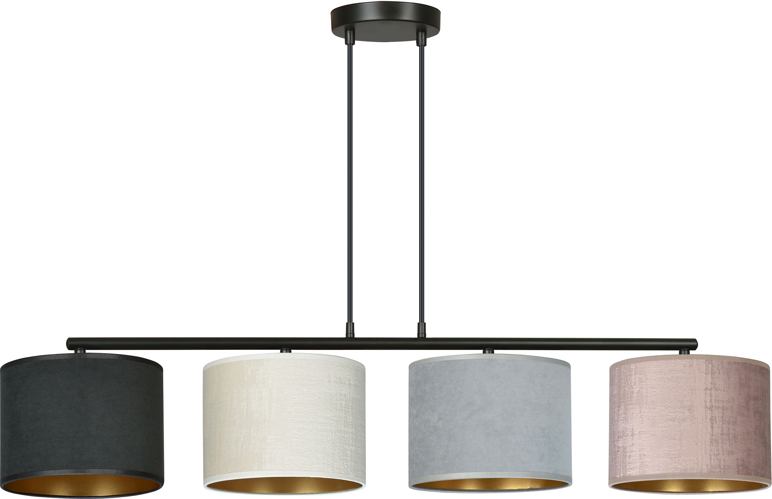 Emibig Hilde lámpara colgante 4x15 W blanco-negro-rosa-oro-gris/gris ceniza 1055/4