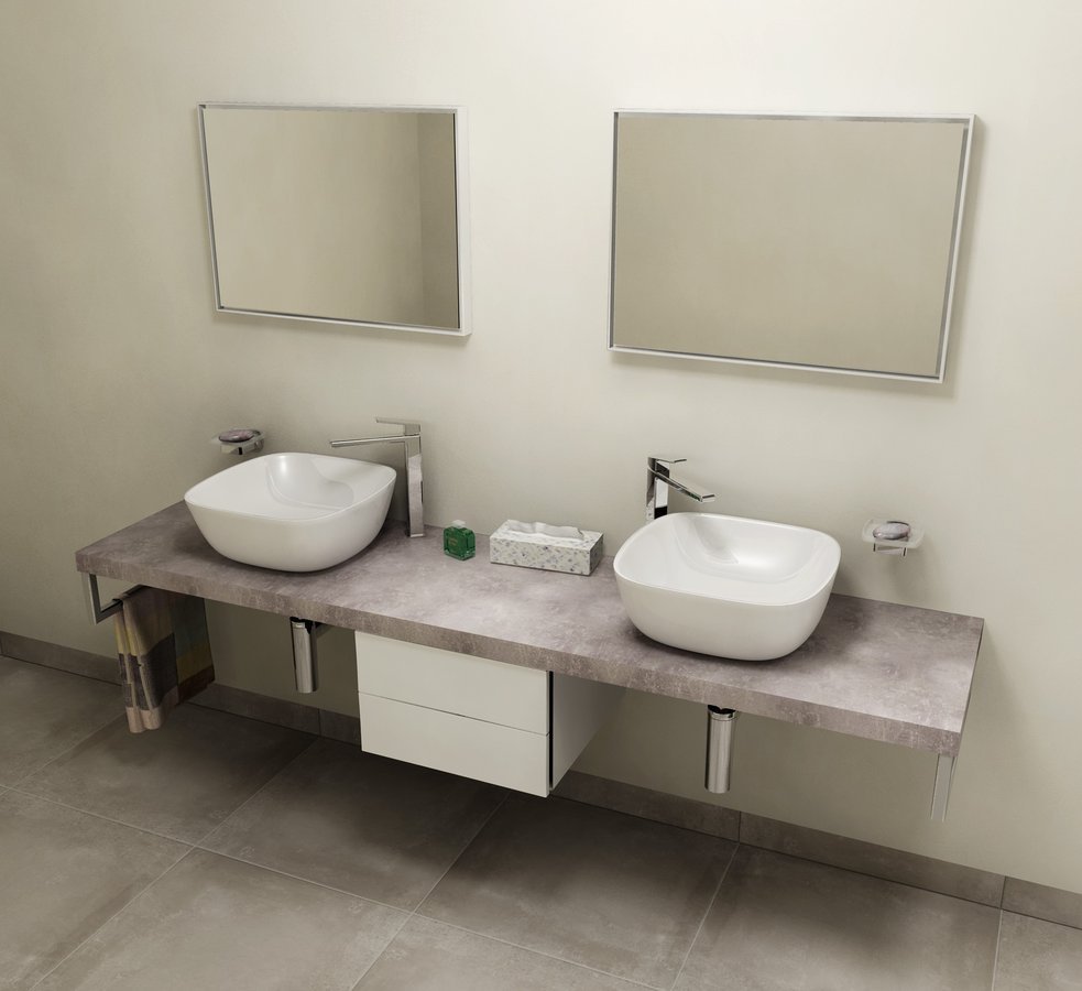 Sapho Avice encimera 250x49.5 cm grafito-gris AV257