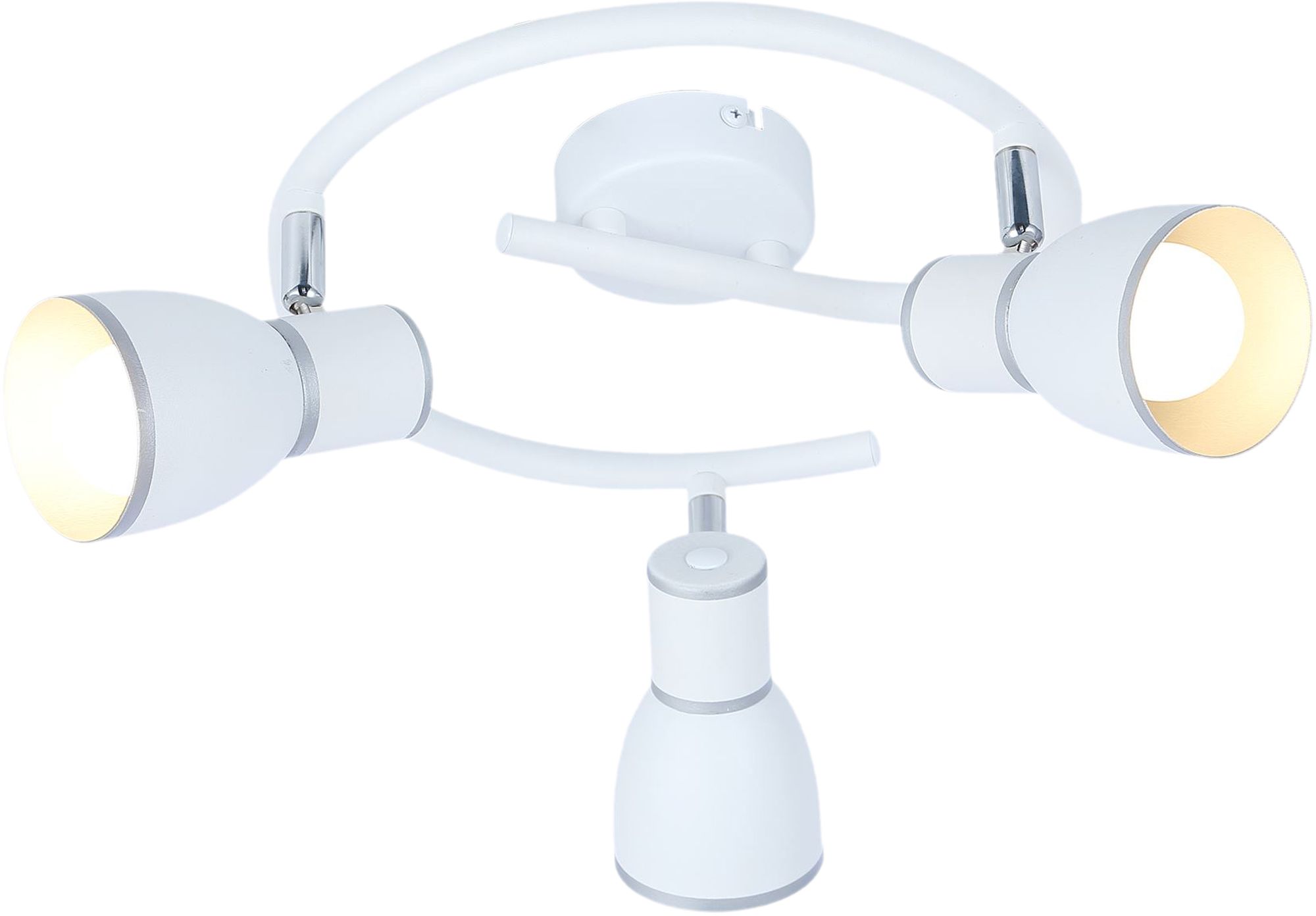 Candellux Fido lámpara de techo 3x40 W blanco-cromo 98-63380