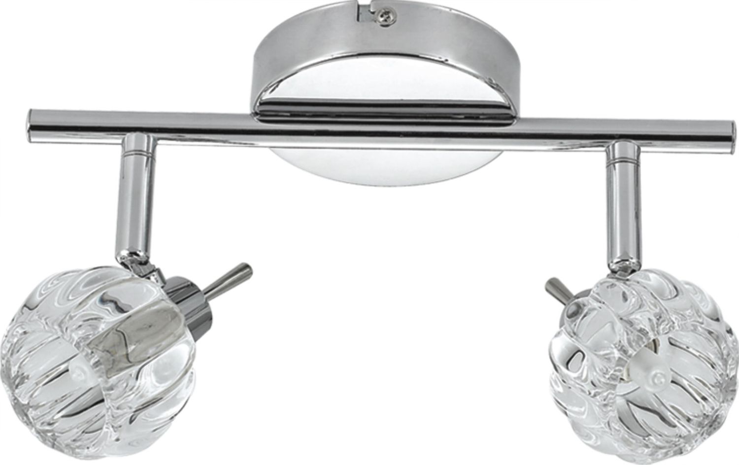 Candellux Bombola lámpara de techo 2x40 W cromo-cristal 92-70296