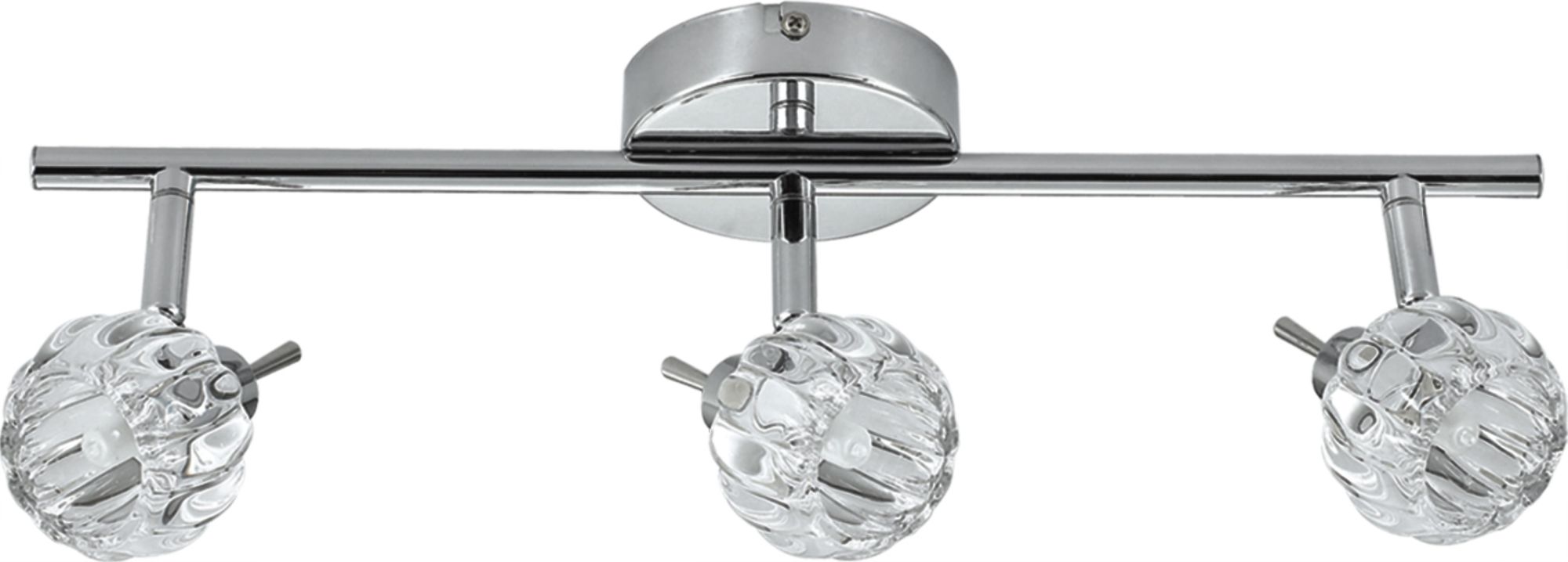 Candellux Bombola lámpara de techo 3x40 W cromo-cristal 93-70302