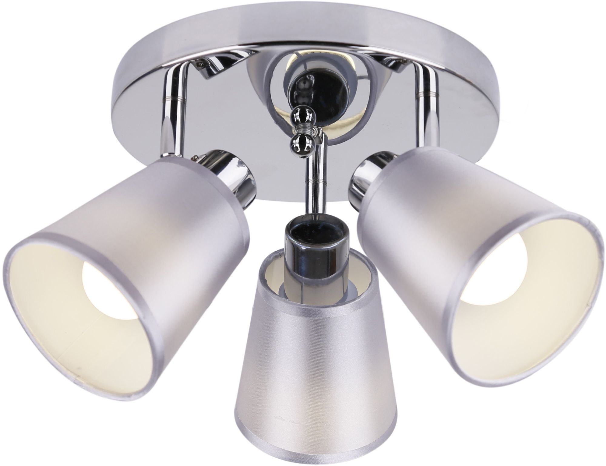 Candellux Pin lámpara de techo 3x40 W cromo-gris 98-70661