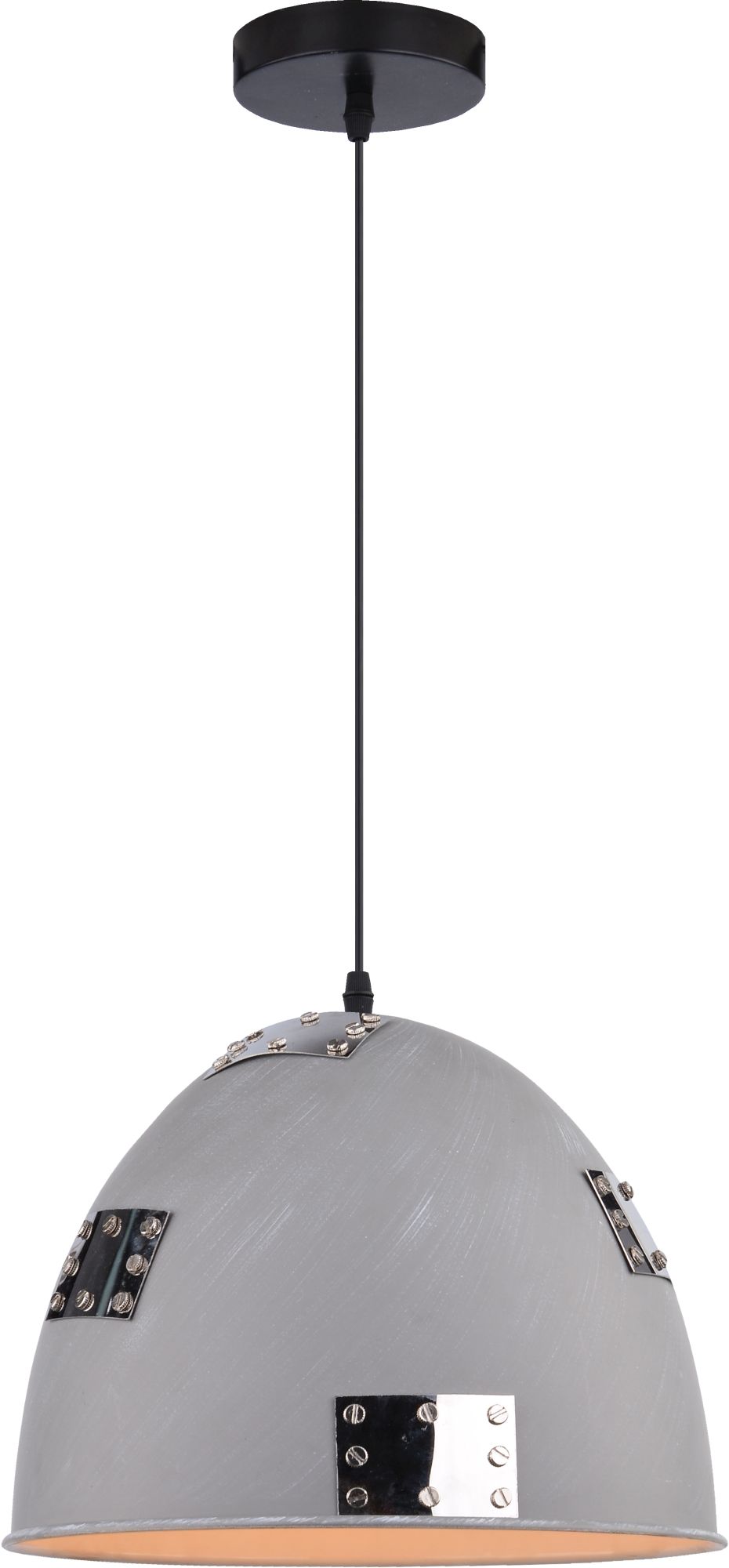 Candellux Patch lámpara colgante 1x60 W cromo-gris/gris ceniza 31-43160