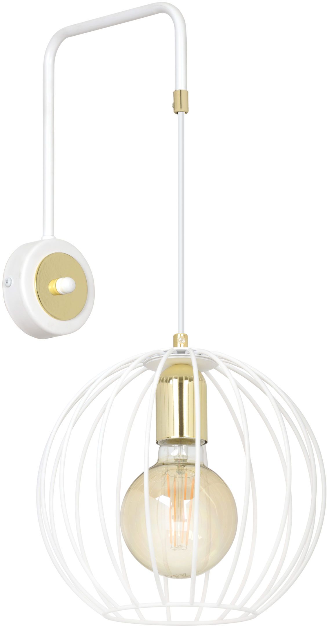 Emibig Albio lámpara de pared 1x15 W blanco-oro 145/K1