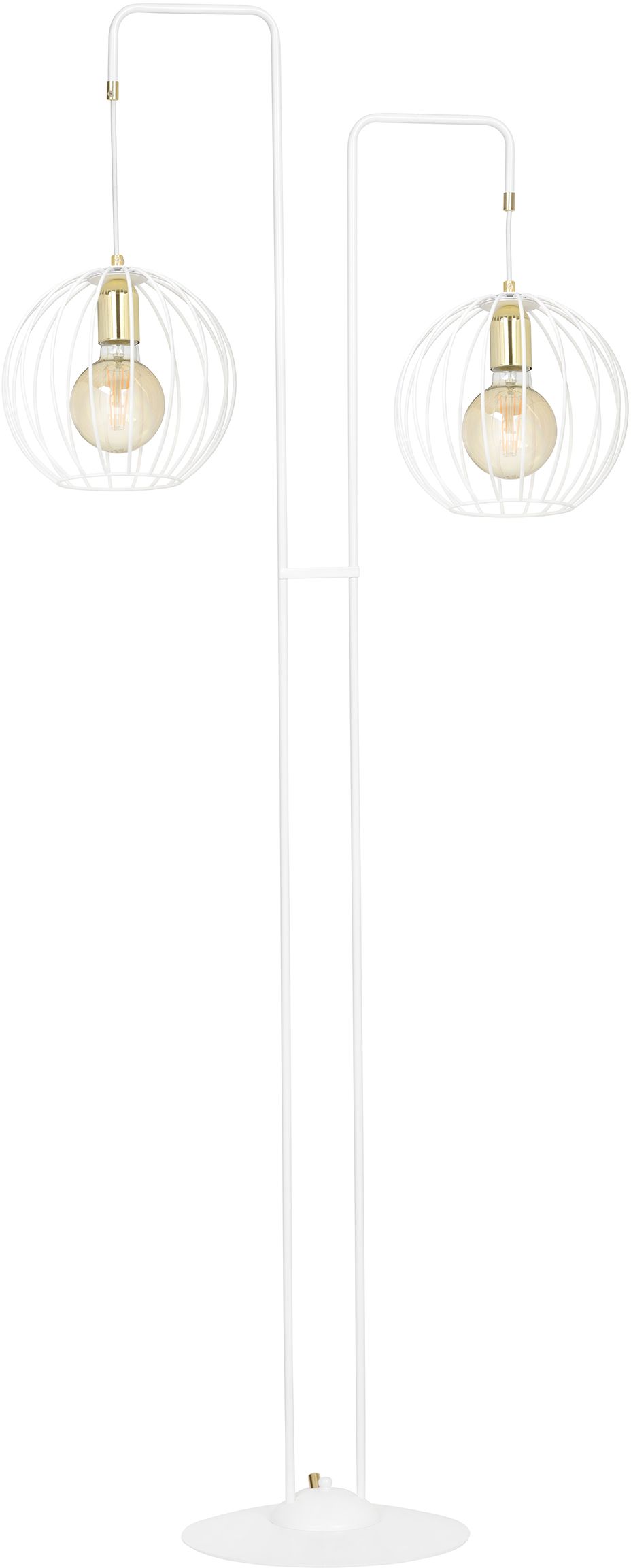 Emibig Albio lámpara de pie 2x15 W blanco-oro 145/LP2