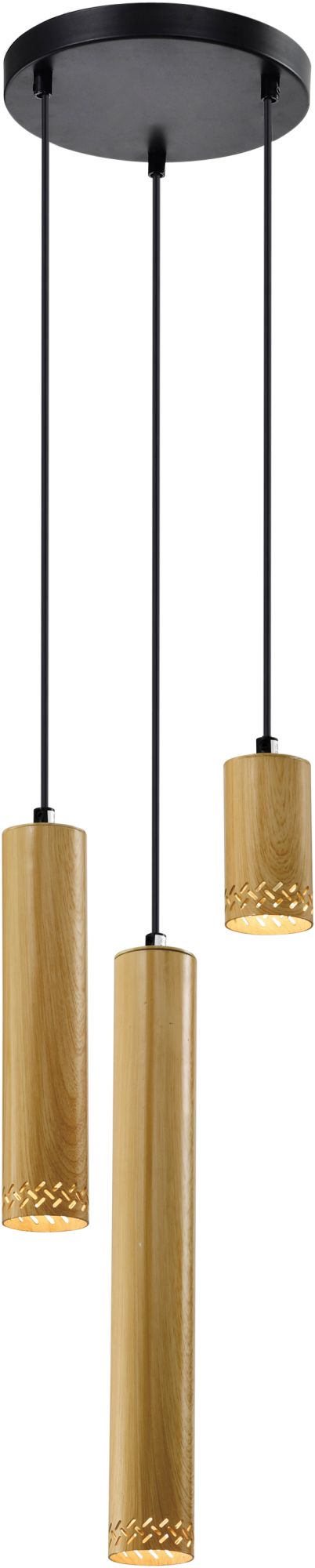 Candellux Tubo lámpara colgante 3x25 W madera 33-79121