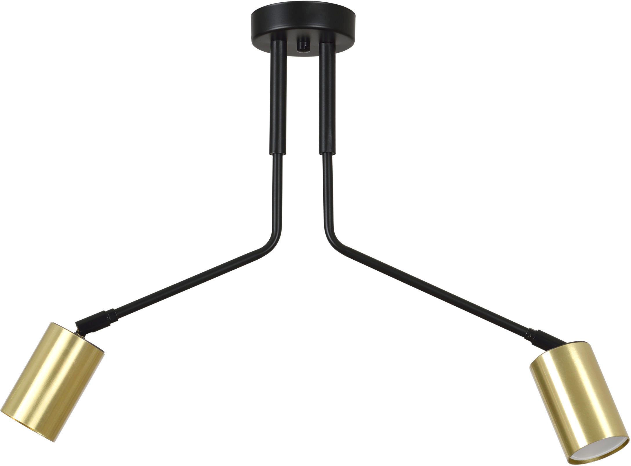Emibig Verno lámpara de techo 2x8 W negro-oro 655/2