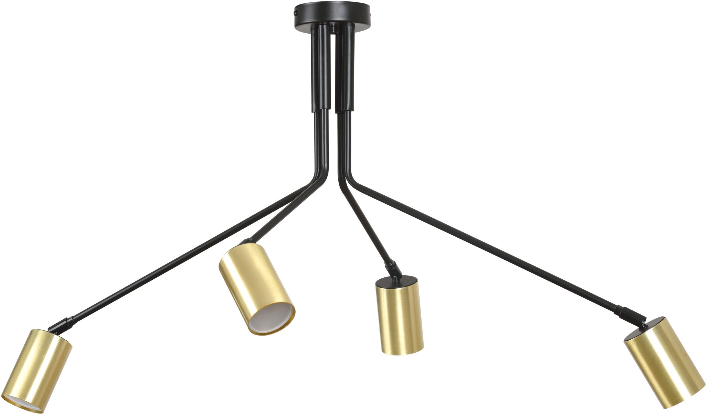 Emibig Verno lámpara de techo 4x8 W negro-oro 655/4