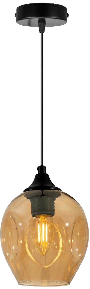 Candellux Aspa lámpara colgante 1x40 W negro-marrón 31-00583