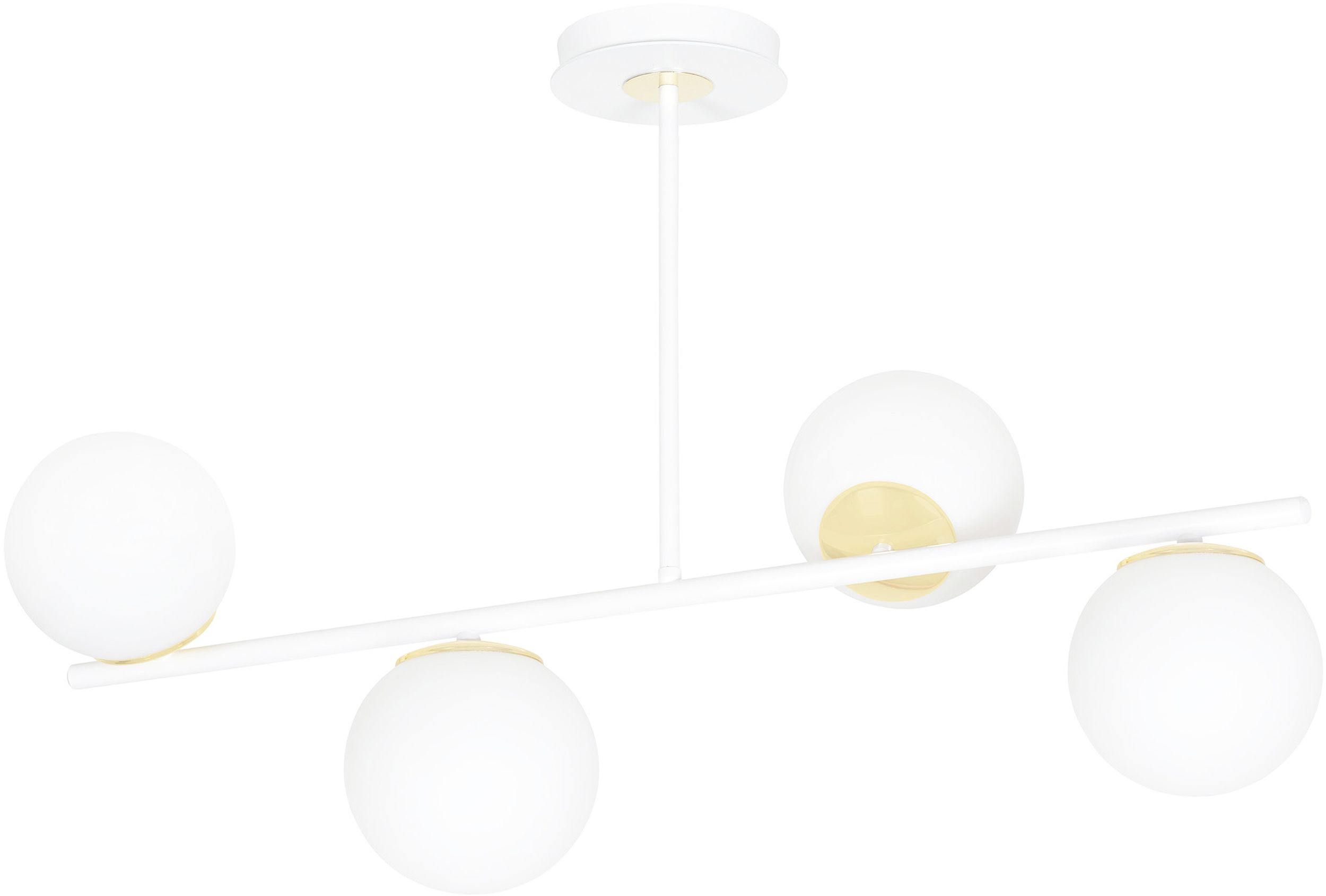 Emibig Floki lámpara de techo 4x10 W blanco-oro 1023/4