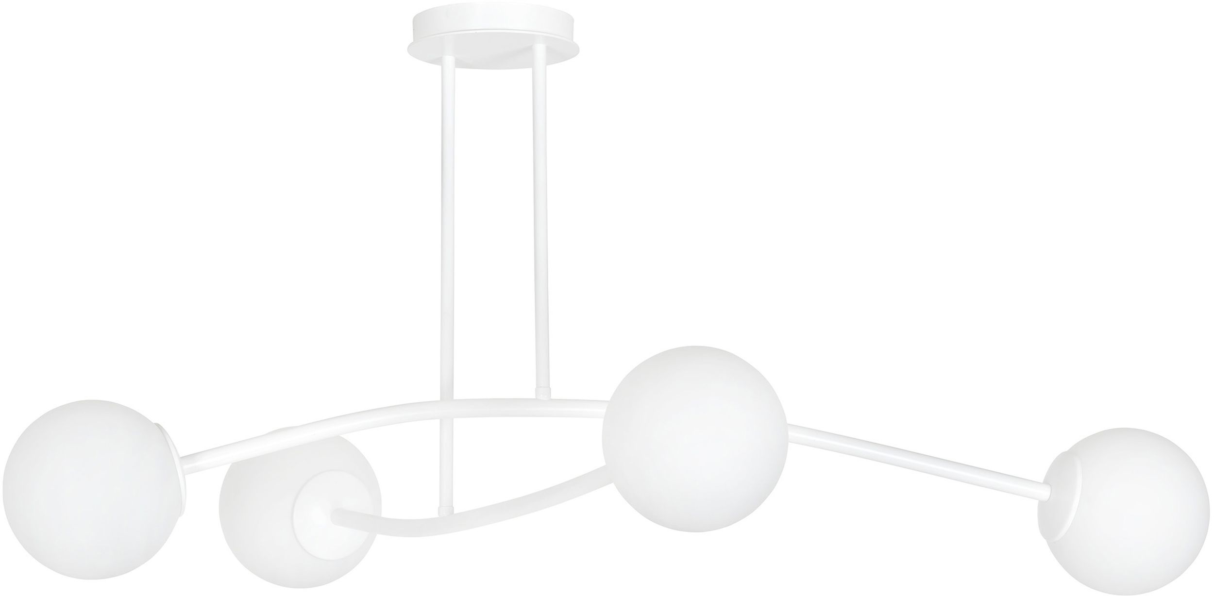 Emibig Halldor lámpara de techo 4x10 W blanco-leche 1025/4