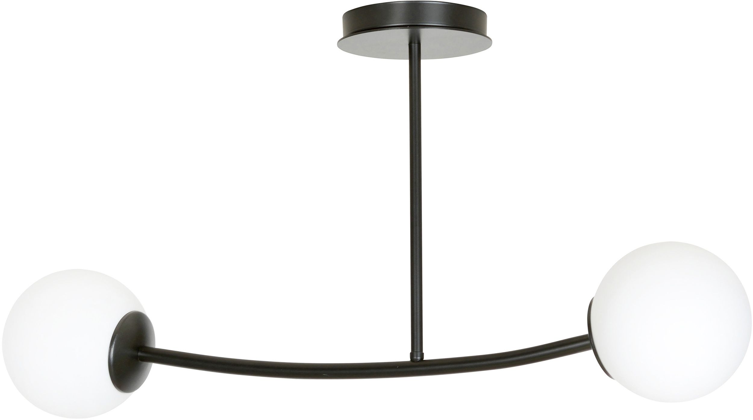 Emibig Halldor lámpara de techo 2x10 W negro-leche 1024/2