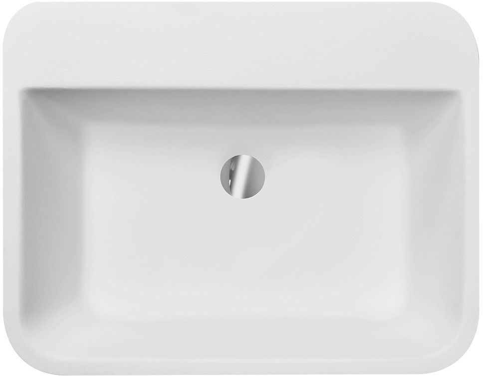 Besco Assos S-Line lavabo 50x40 cm rectangular sobre encimera blanco #UMD-AP-NB
