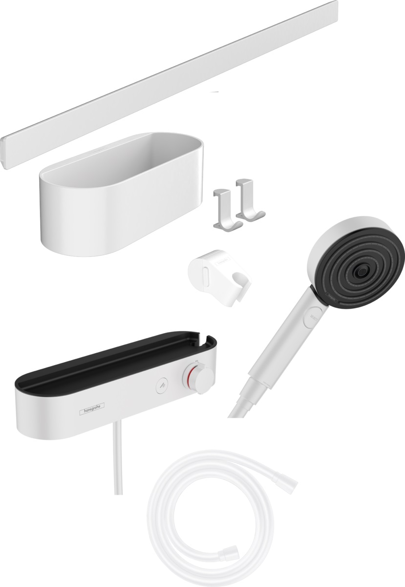 Hansgrohe WallStoris grifo para ducha a pared con termostato blanco 24250700