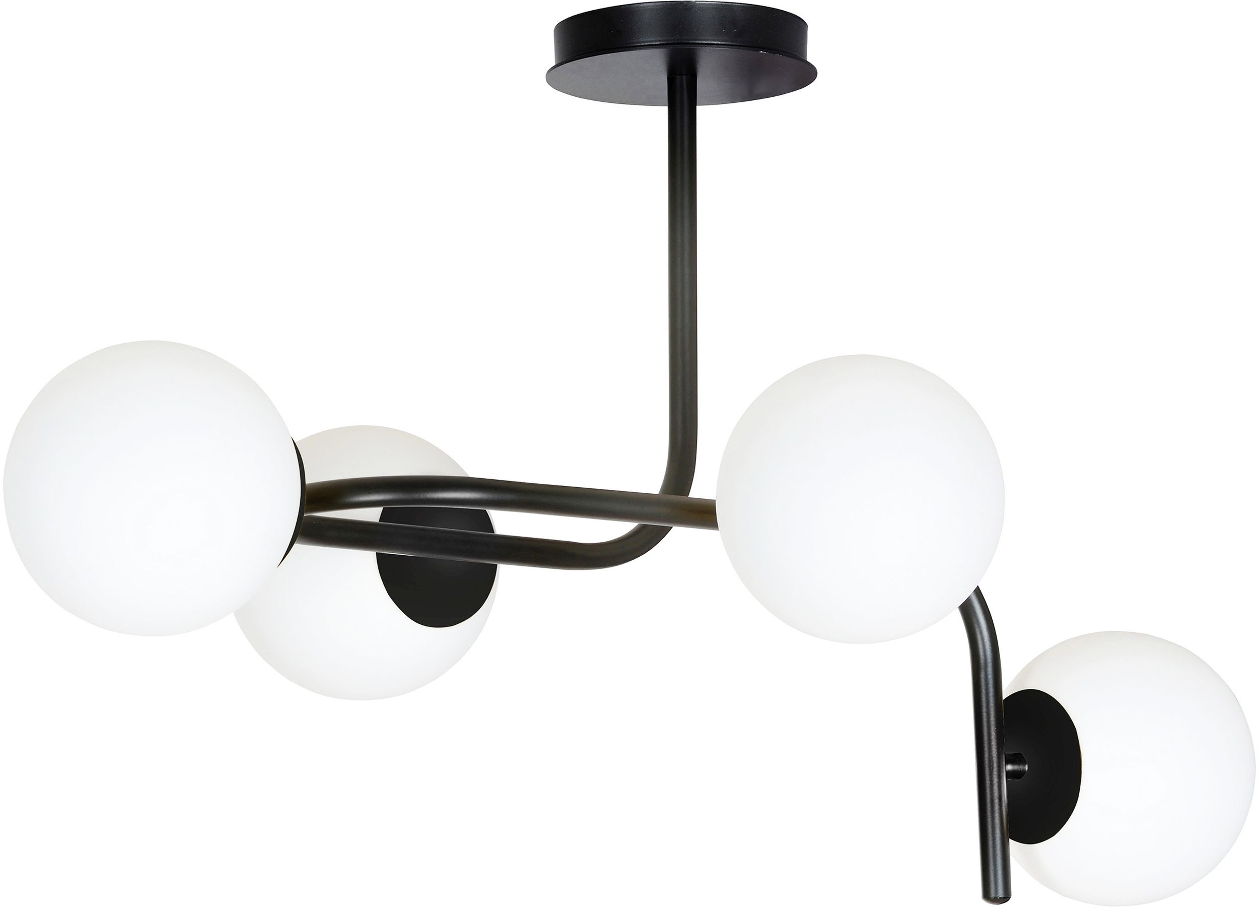 Emibig Kalf lámpara de techo 4x10 W negro 1030/4A