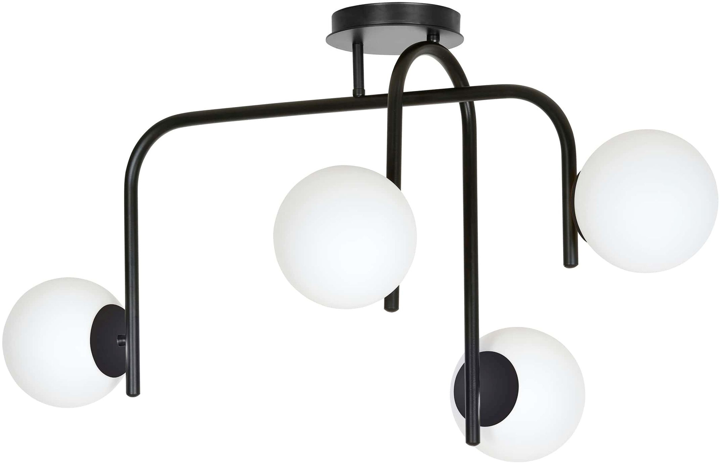 Emibig Kalf lámpara de techo 4x10 W negro 1030/4B