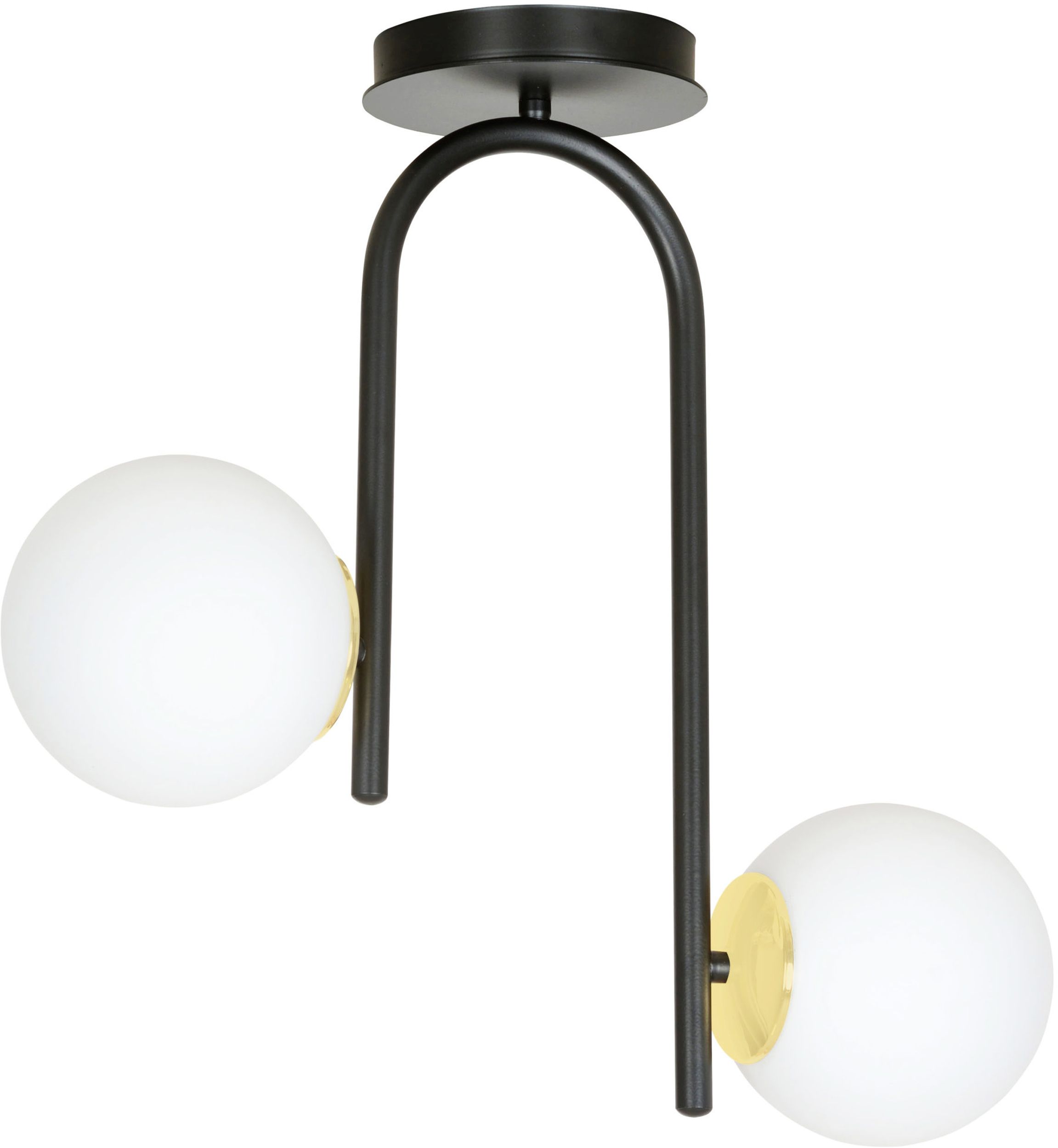 Emibig Ragnar lámpara de techo 2x10 W negro-oro 1032/2