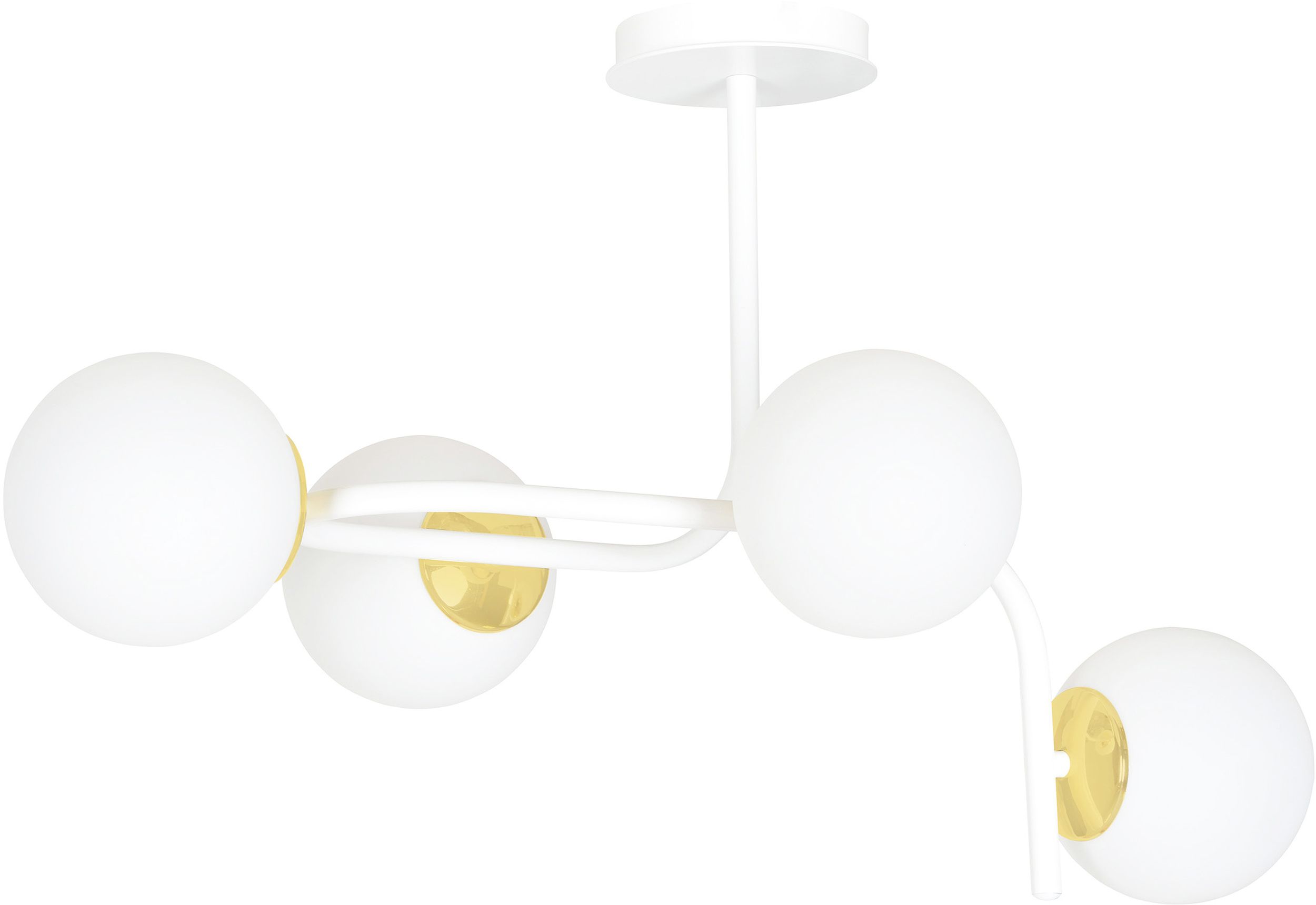 Emibig Ragnar lámpara de techo 4x10 W blanco-oro 1033/4A