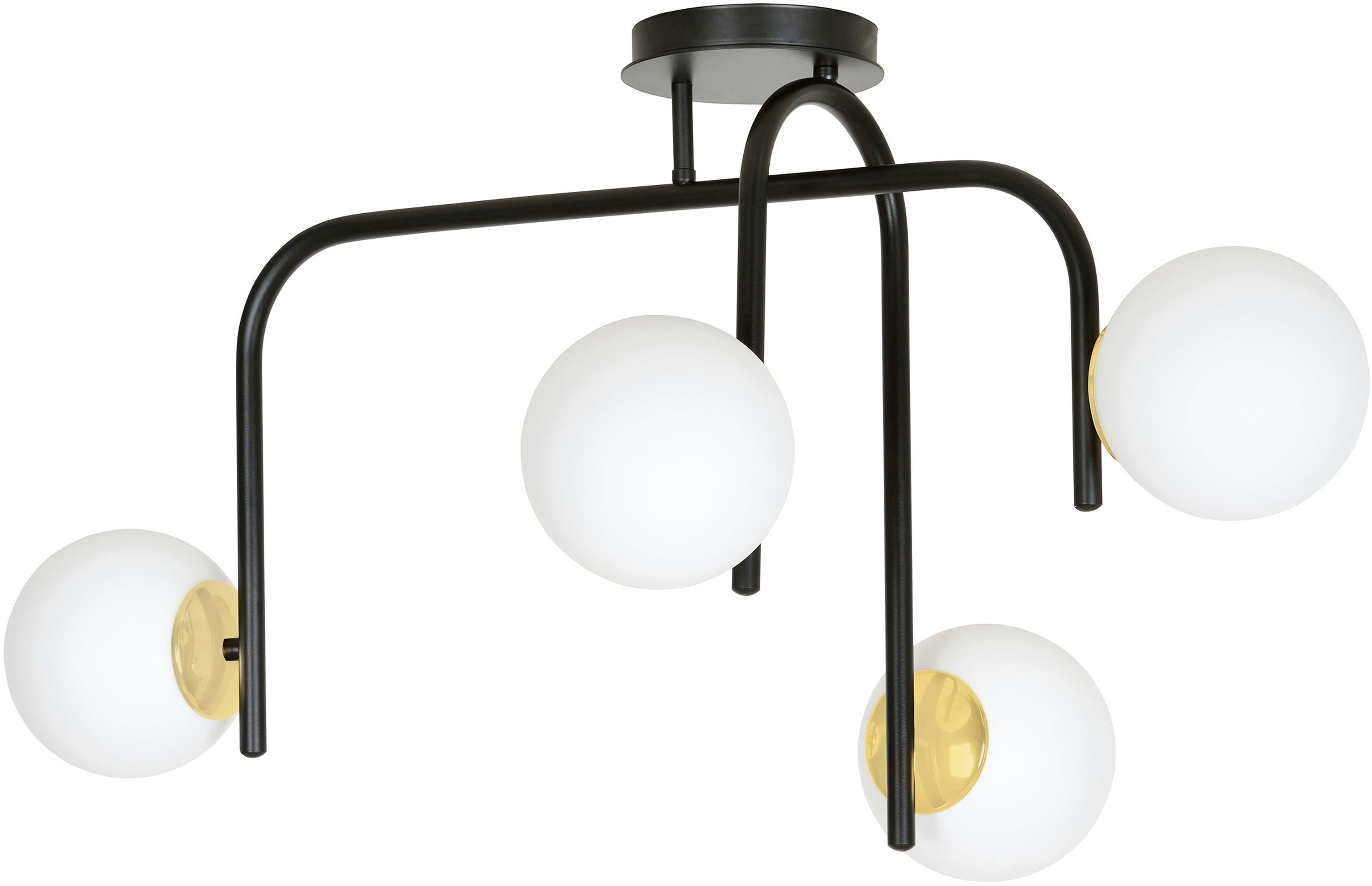 Emibig Ragnar lámpara de techo 4x10 W negro-oro 1032/4B
