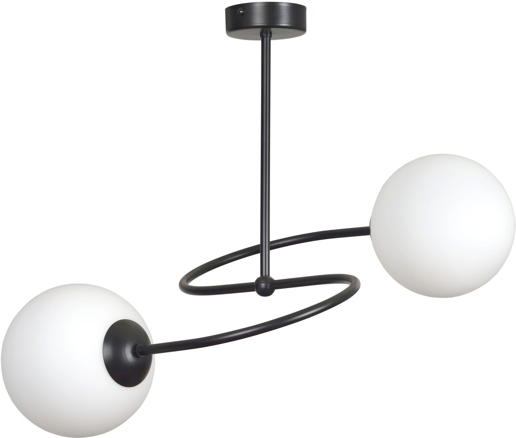 Emibig Selbi lámpara de techo 2x10 W negro-leche 734/2B