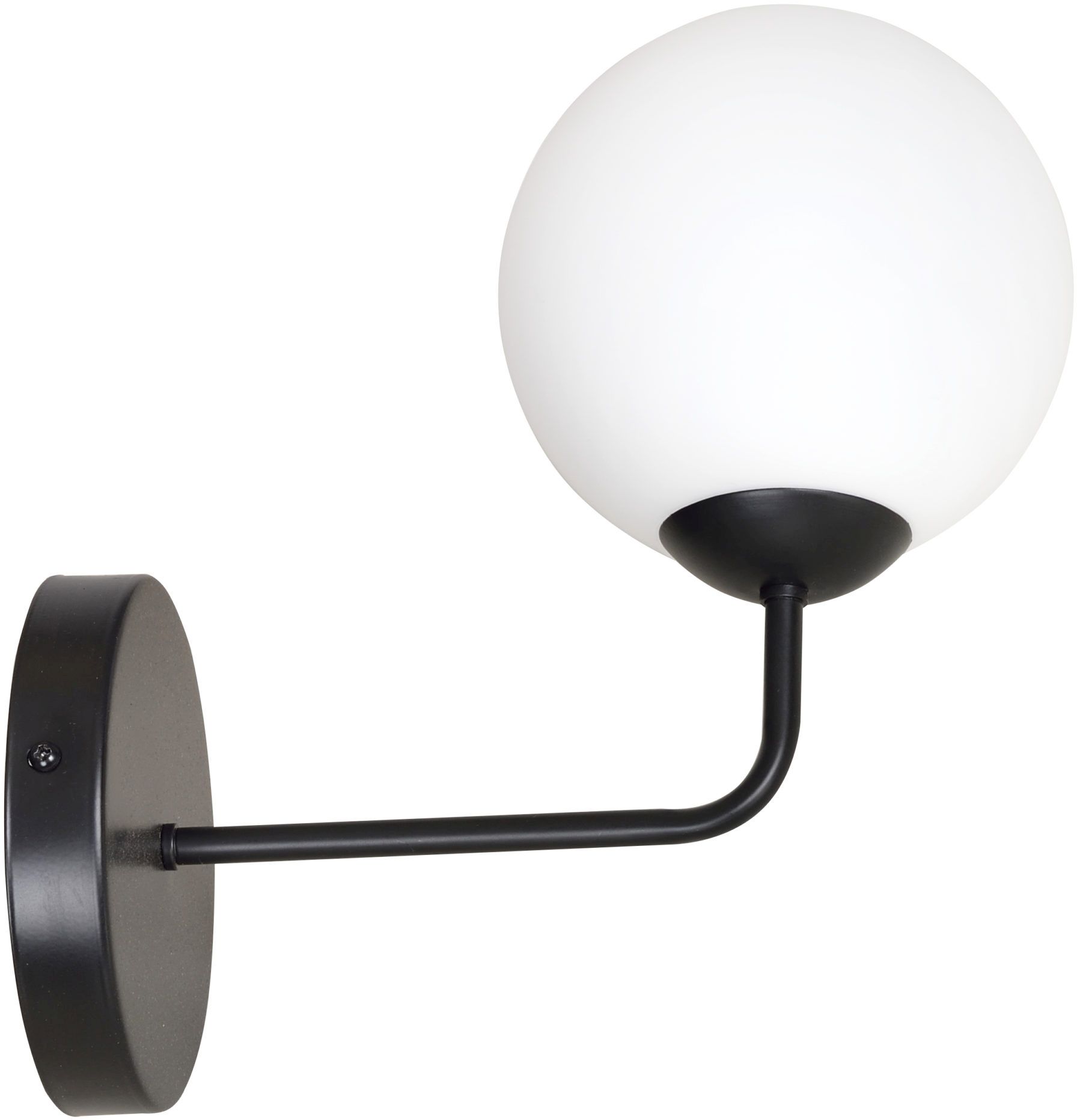 Emibig Selbi lámpara de pared 1x10 W negro-leche 734/K1B